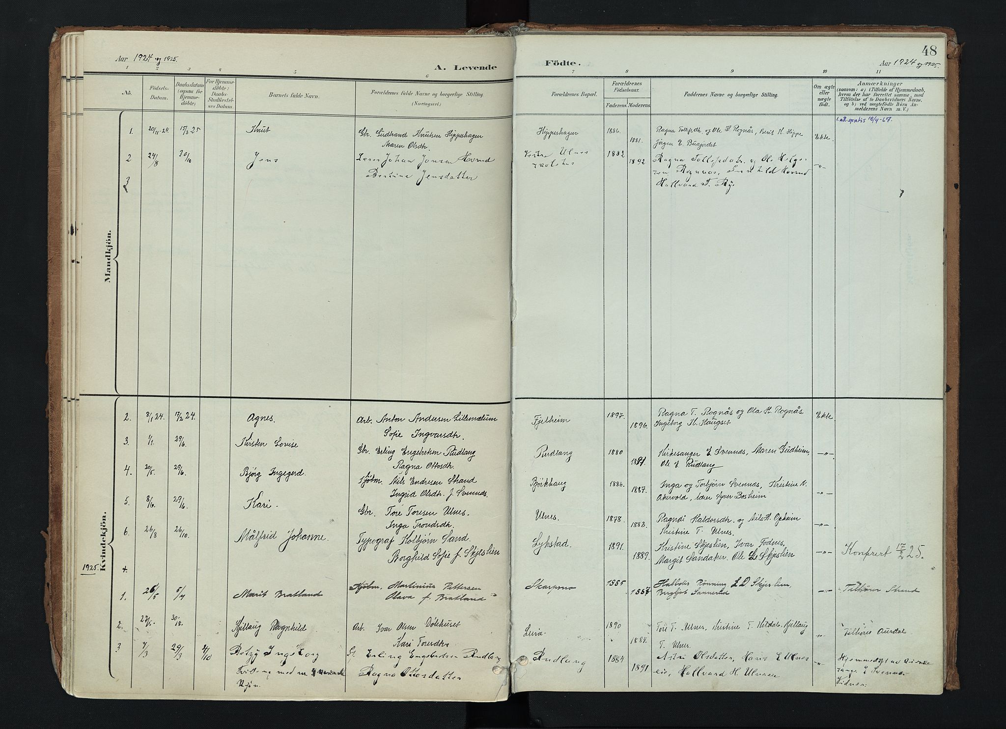 Nord-Aurdal prestekontor, SAH/PREST-132/H/Ha/Haa/L0017: Parish register (official) no. 17, 1897-1926, p. 48