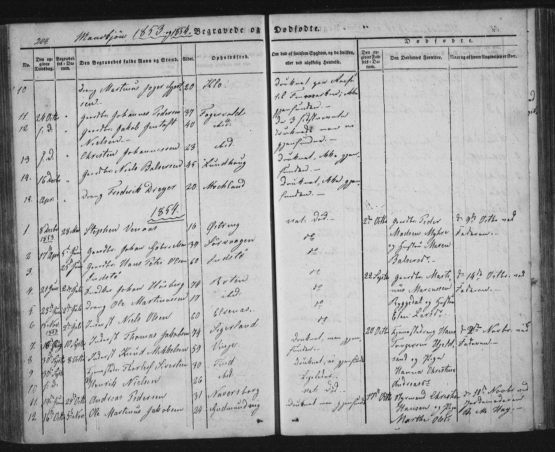 Ministerialprotokoller, klokkerbøker og fødselsregistre - Nordland, SAT/A-1459/893/L1332: Parish register (official) no. 893A05, 1841-1858, p. 204