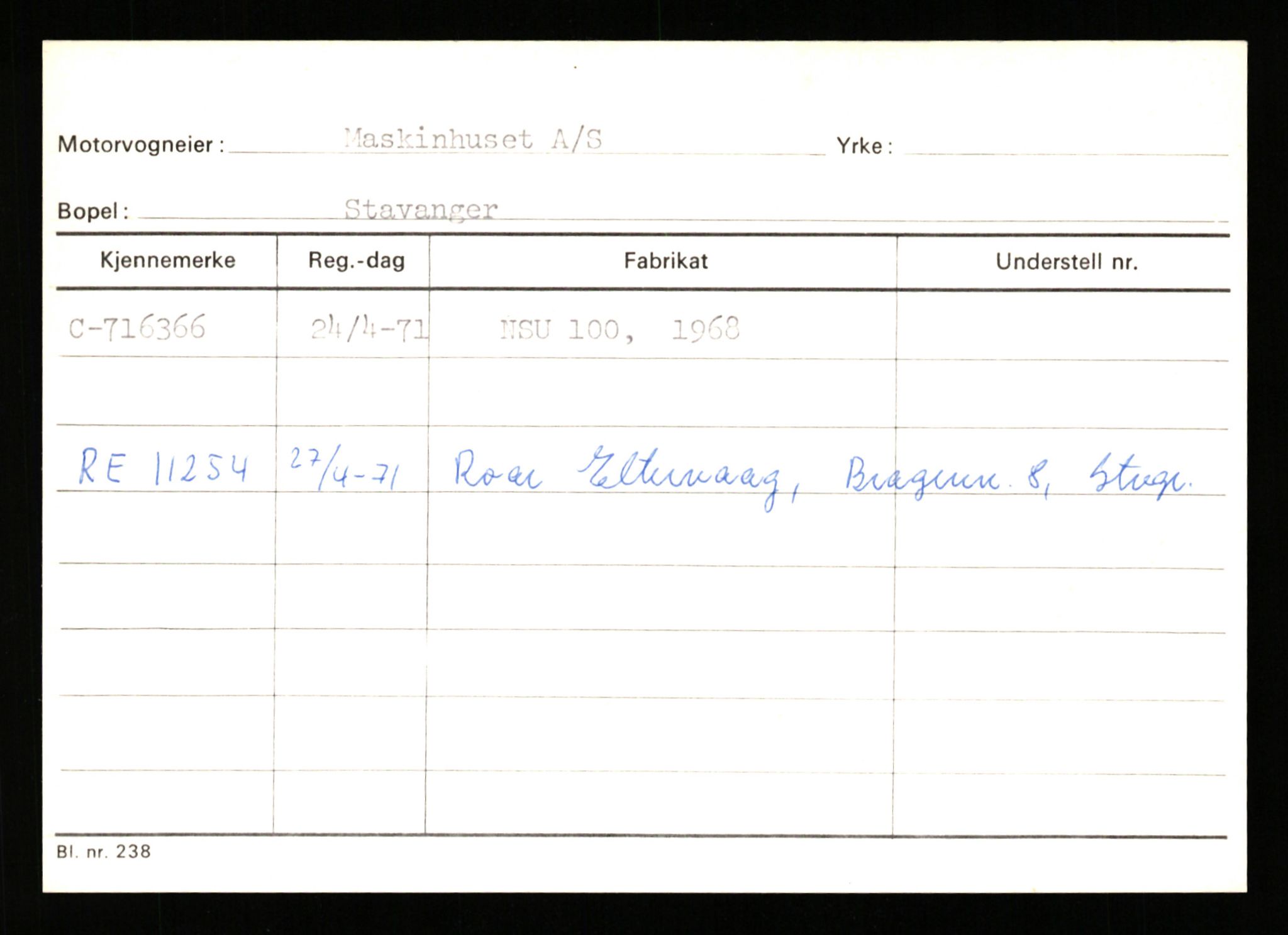 Stavanger trafikkstasjon, AV/SAST-A-101942/0/G/L0012: Registreringsnummer: 363571 - 800000, 1930-1971, p. 2626