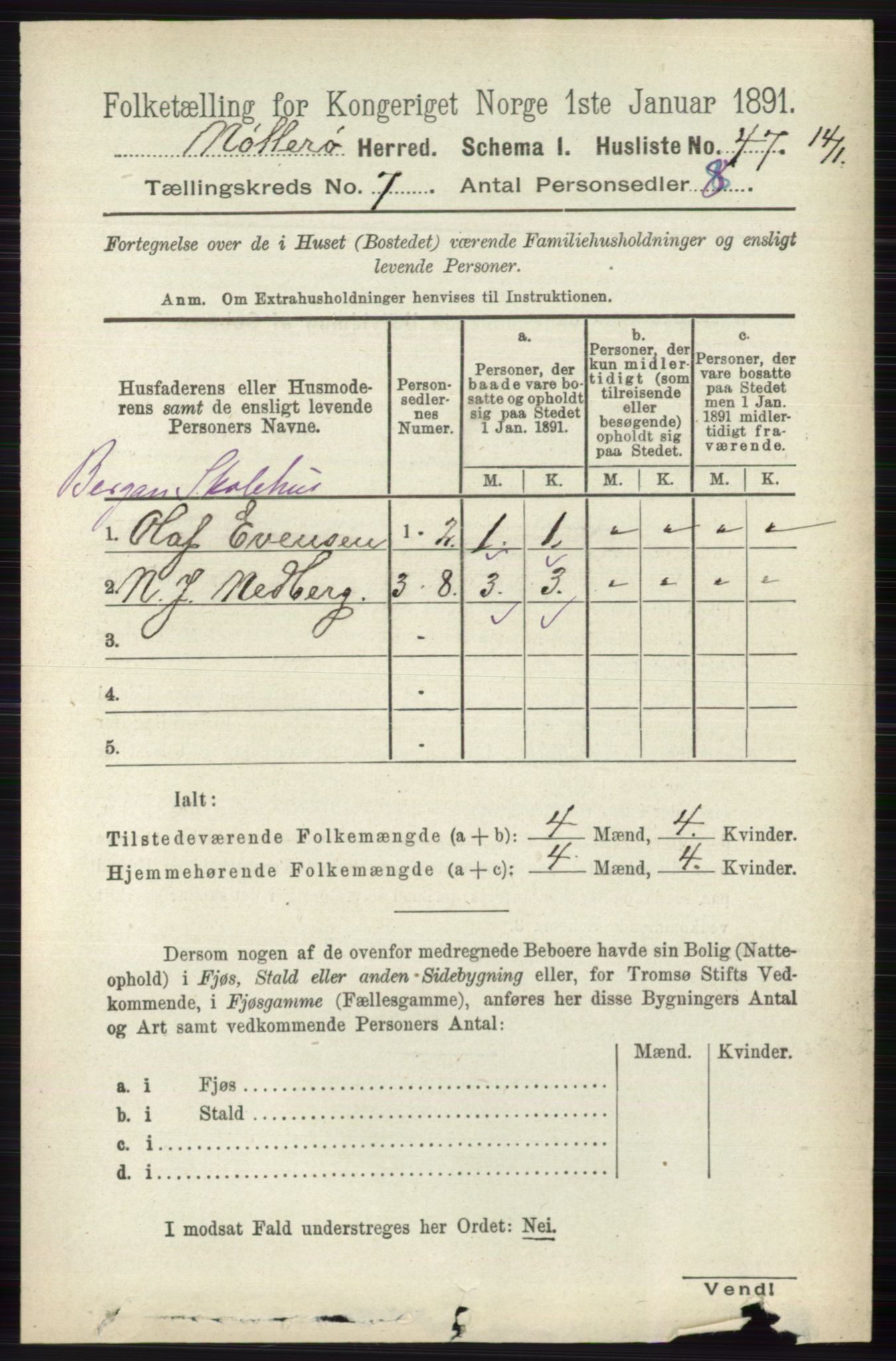 RA, 1891 census for 0722 Nøtterøy, 1891, p. 3469