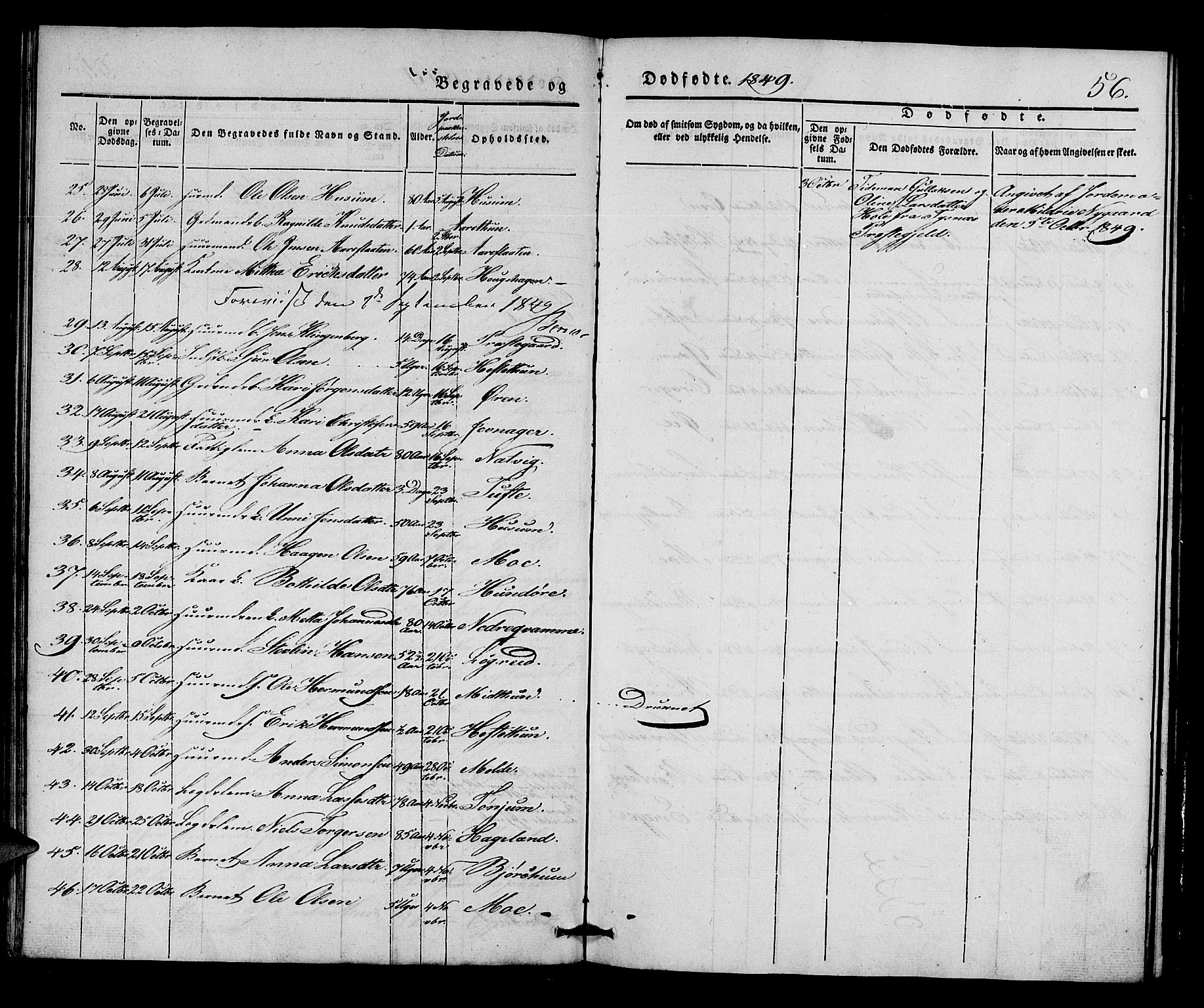 Lærdal sokneprestembete, AV/SAB-A-81201: Parish register (official) no. A 9, 1835-1857, p. 56