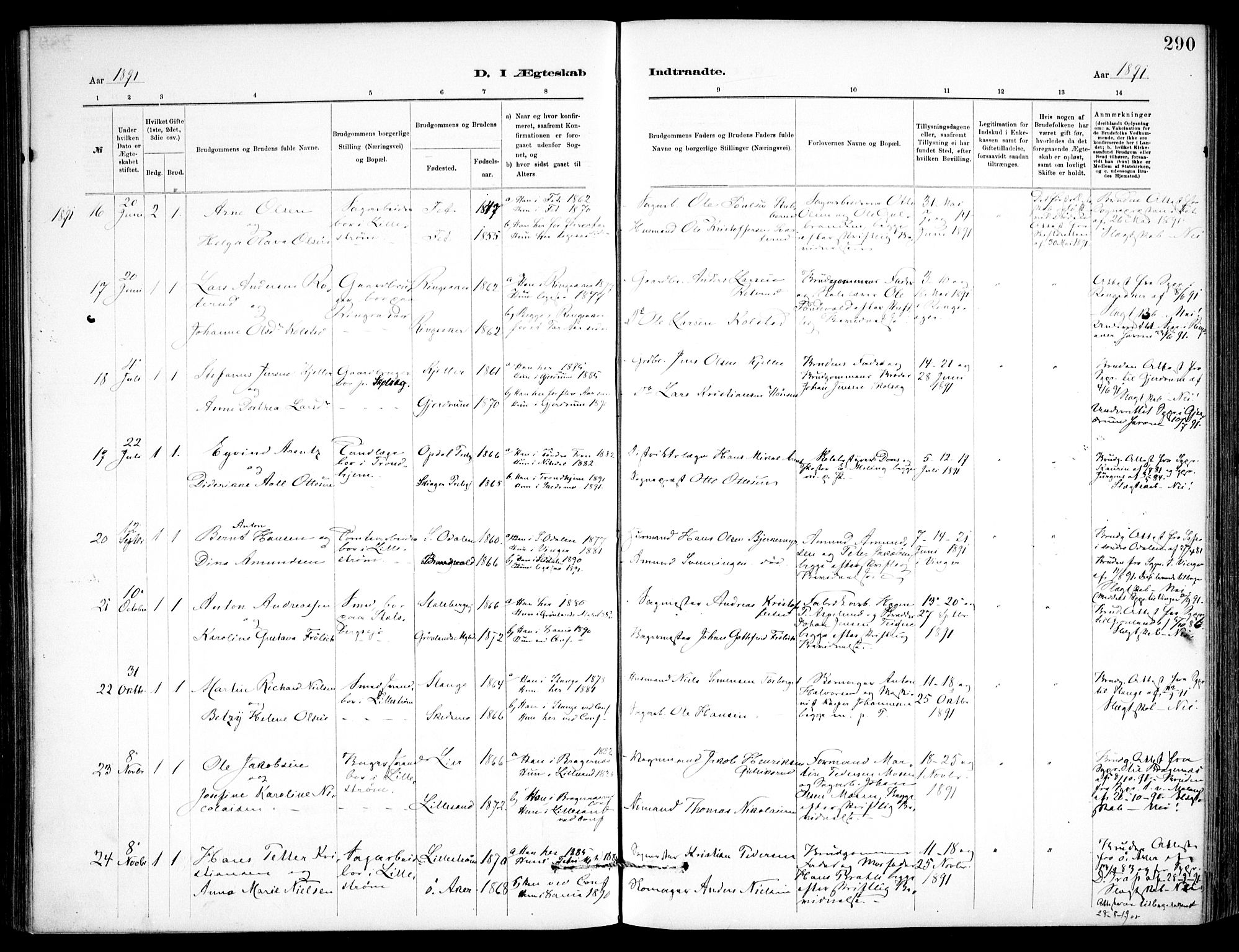 Skedsmo prestekontor Kirkebøker, SAO/A-10033a/F/Fa/L0013: Parish register (official) no. I 13, 1883-1891, p. 290