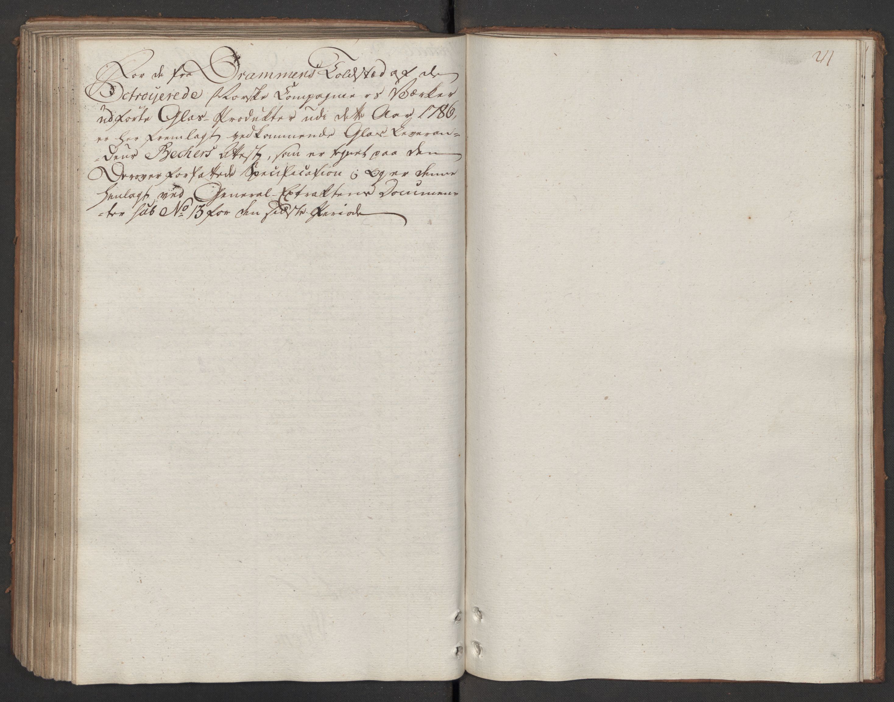 Generaltollkammeret, tollregnskaper, AV/RA-EA-5490/R08/L0143/0001: Tollregnskaper Drammen / Utgående hovedtollbok, 1786, p. 210b-211a