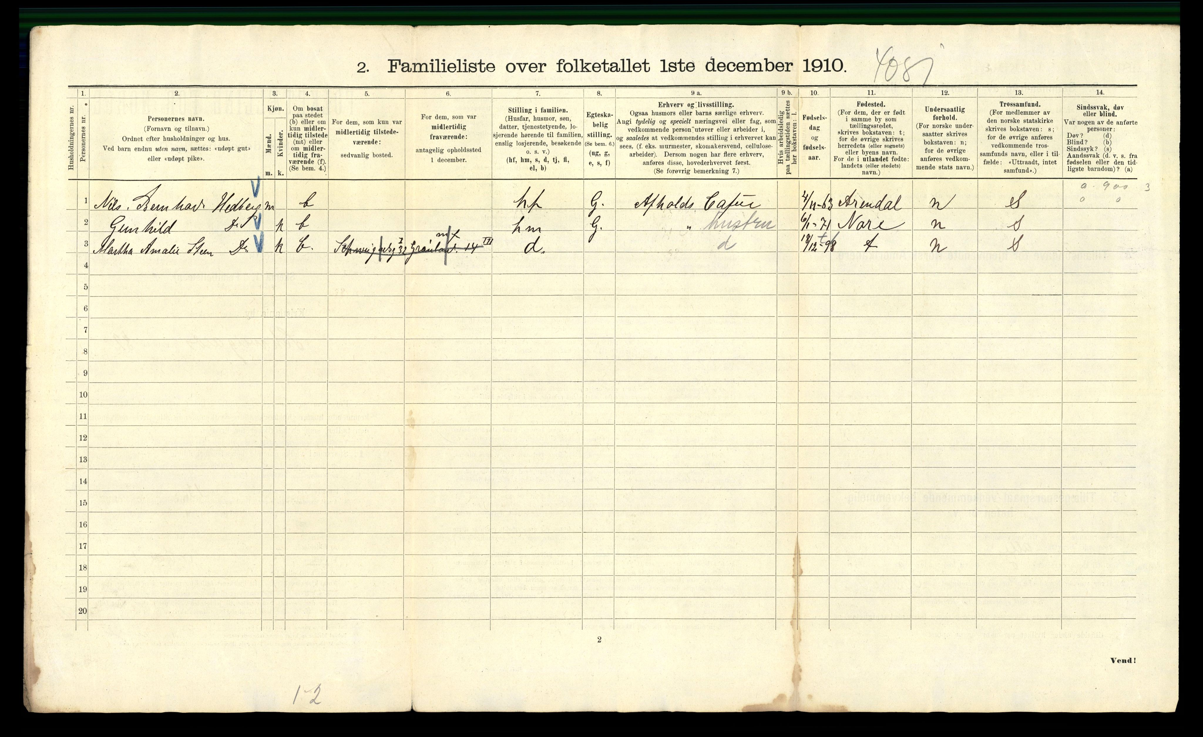 RA, 1910 census for Kristiania, 1910, p. 86680