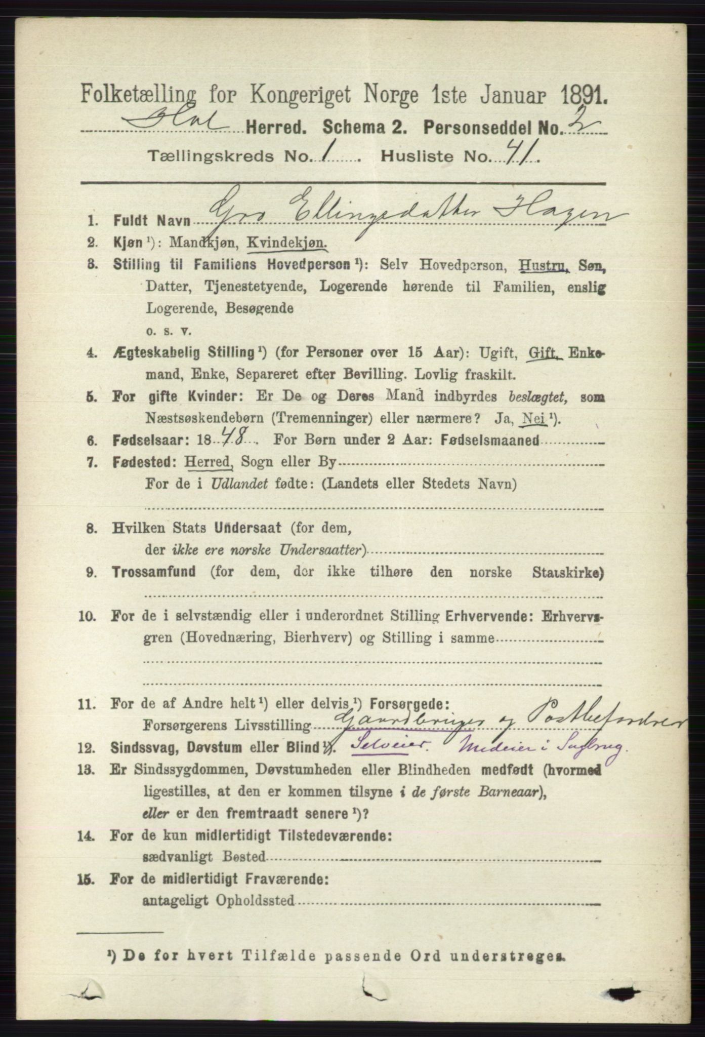 RA, 1891 census for 0620 Hol, 1891, p. 277