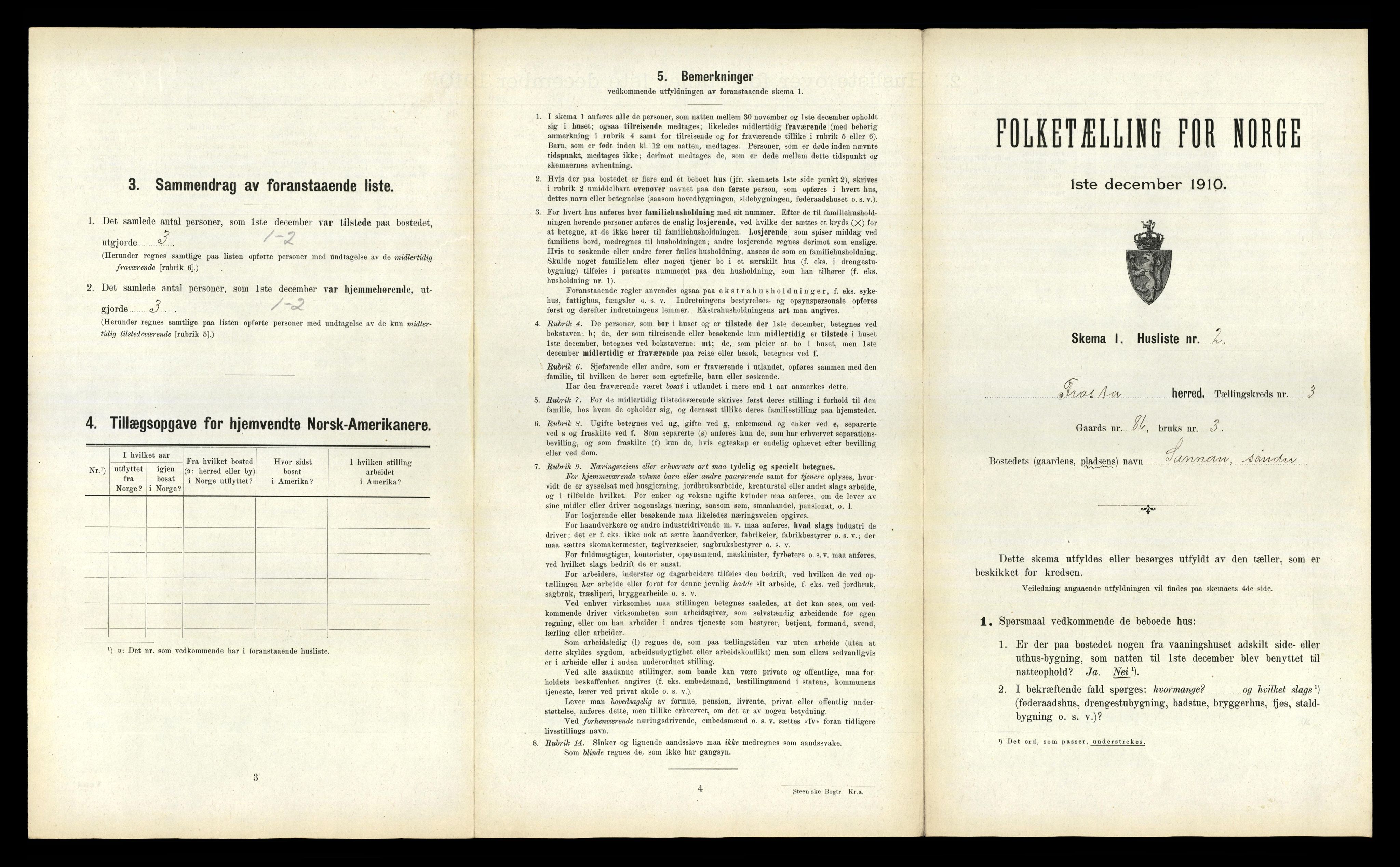 RA, 1910 census for Frosta, 1910, p. 459
