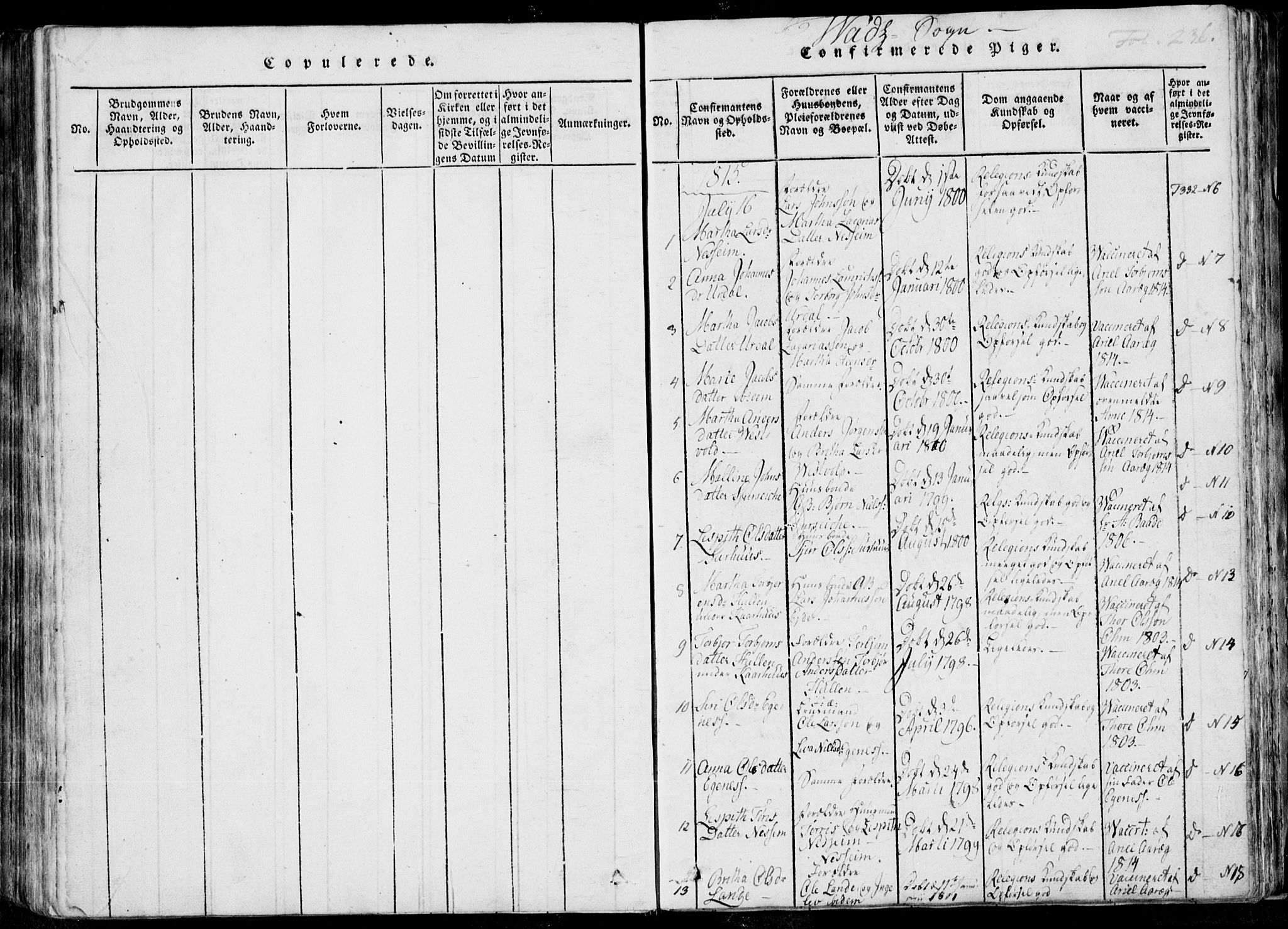 Skjold sokneprestkontor, SAST/A-101847/H/Ha/Haa/L0004: Parish register (official) no. A 4 /2, 1815-1830, p. 236