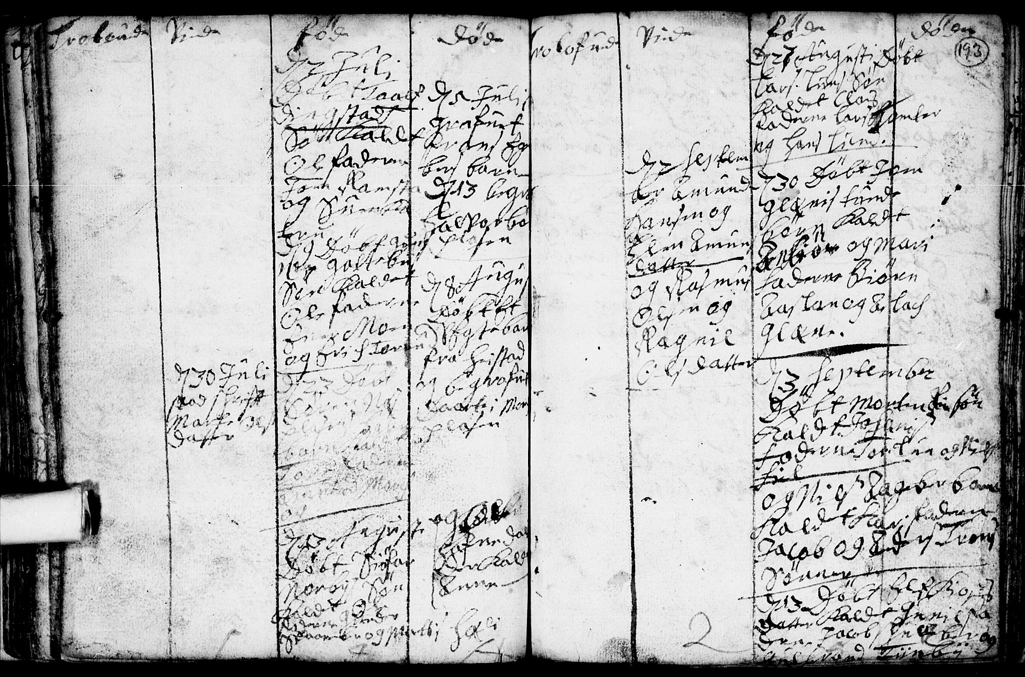 Spydeberg prestekontor Kirkebøker, AV/SAO-A-10924/F/Fa/L0001: Parish register (official) no. I 1, 1696-1738, p. 193