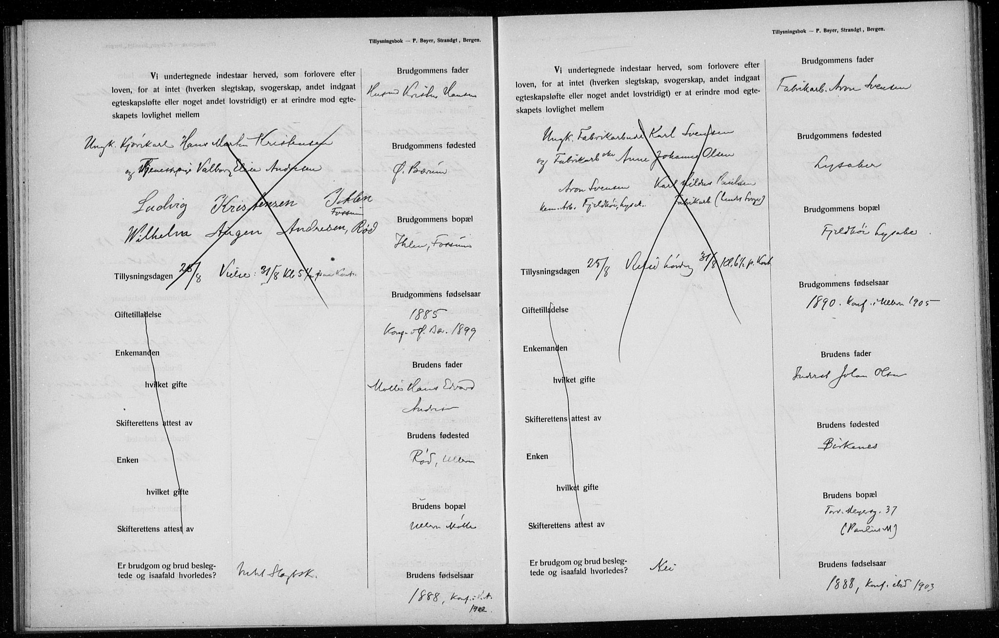 Ullern prestekontor Kirkebøker, AV/SAO-A-10740/H/L0001: Banns register no. 1, 1911-1916