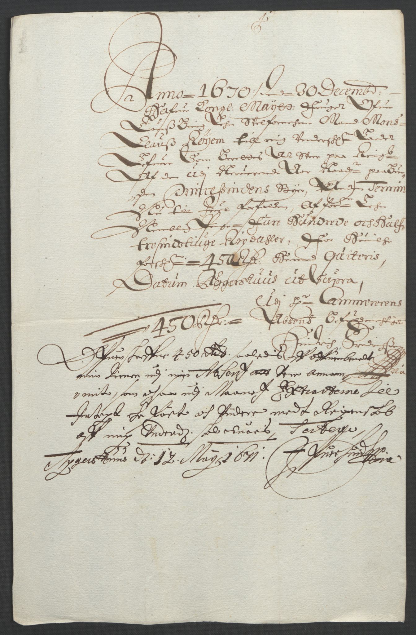 Rentekammeret inntil 1814, Reviderte regnskaper, Fogderegnskap, AV/RA-EA-4092/R32/L1842: Fogderegnskap Jarlsberg grevskap, 1664-1673, p. 167