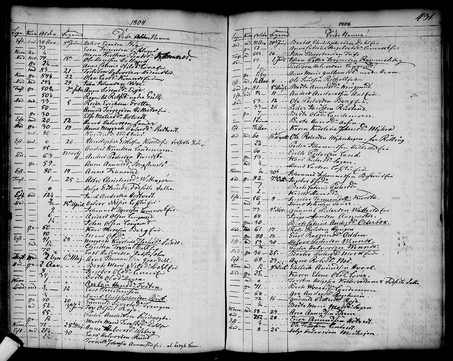 Sandsvær kirkebøker, AV/SAKO-A-244/F/Fa/L0002a: Parish register (official) no. I 2, 1725-1809, p. 431