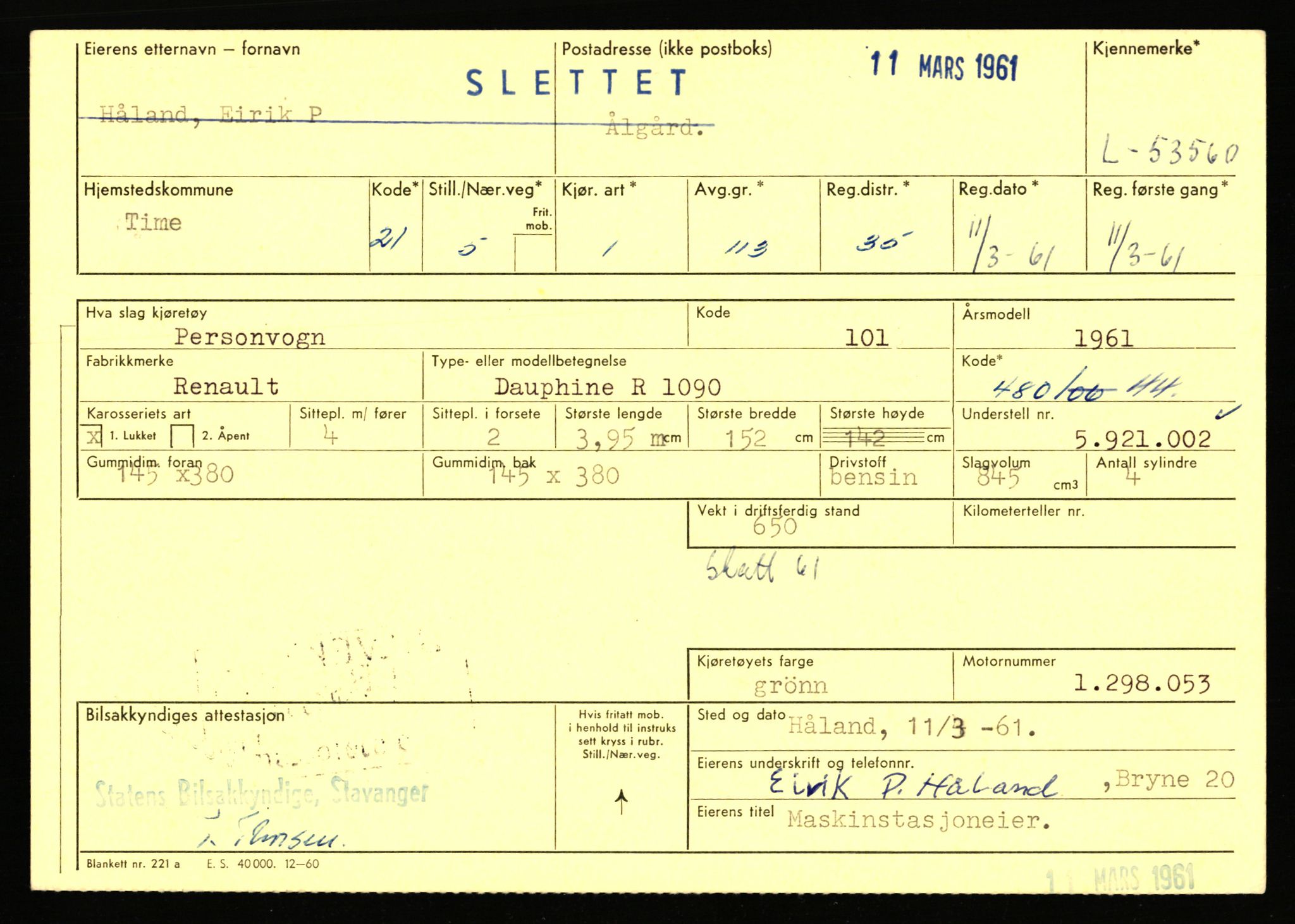 Stavanger trafikkstasjon, AV/SAST-A-101942/0/F/L0053: L-52900 - L-54199, 1930-1971, p. 1647