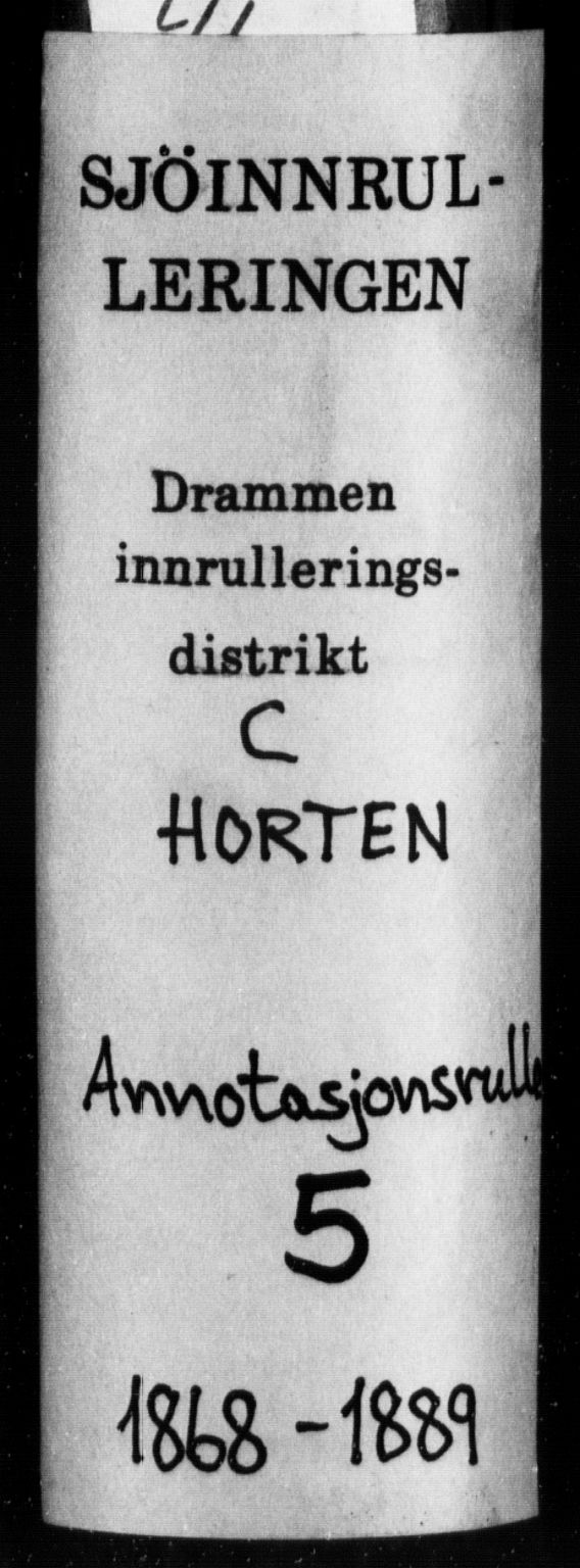Horten innrulleringskontor, SAKO/A-785/F/Fb/L0005: Annotasjonsrulle, 1868-1889, p. 1