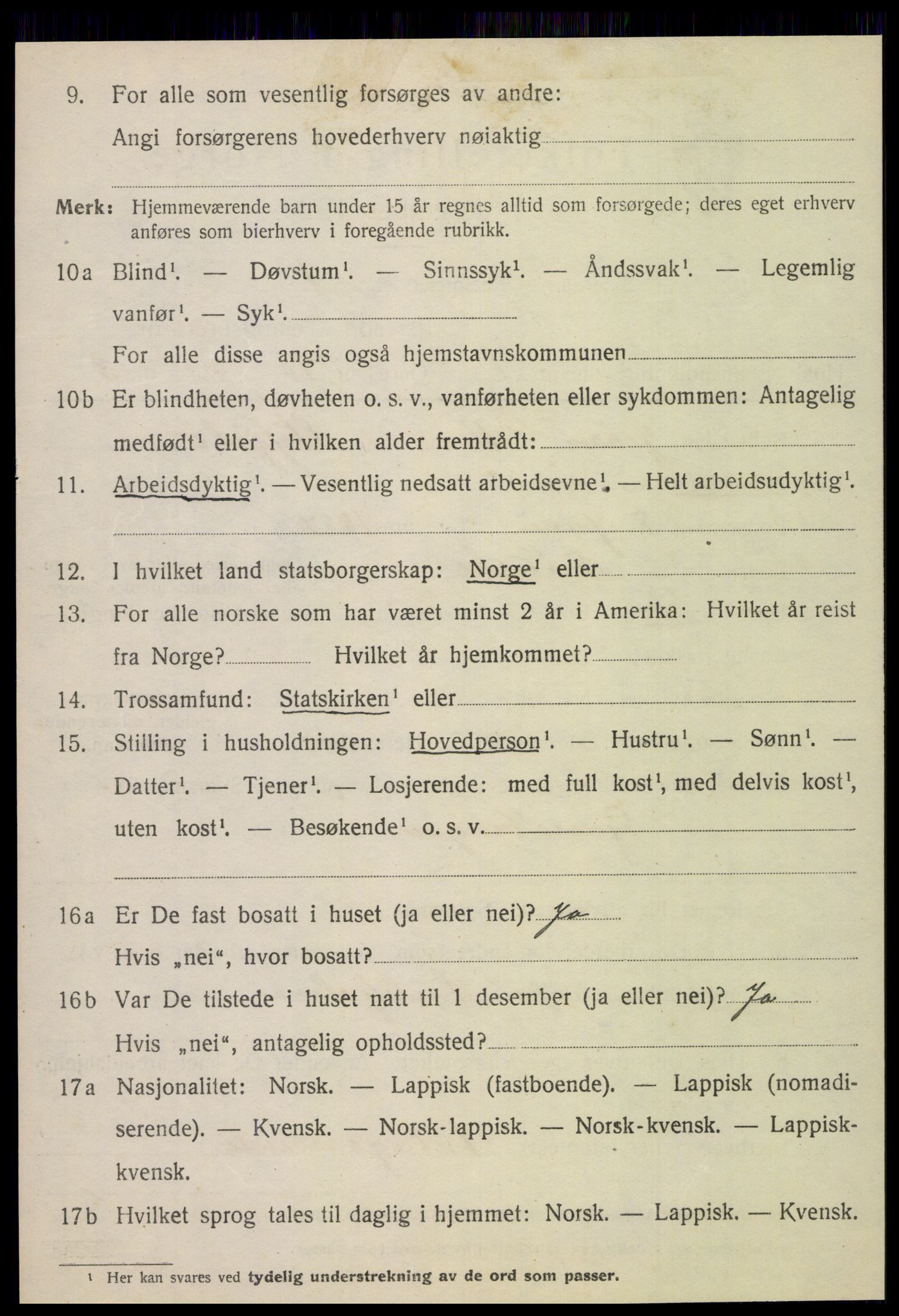 SAT, 1920 census for Fauske, 1920, p. 8361