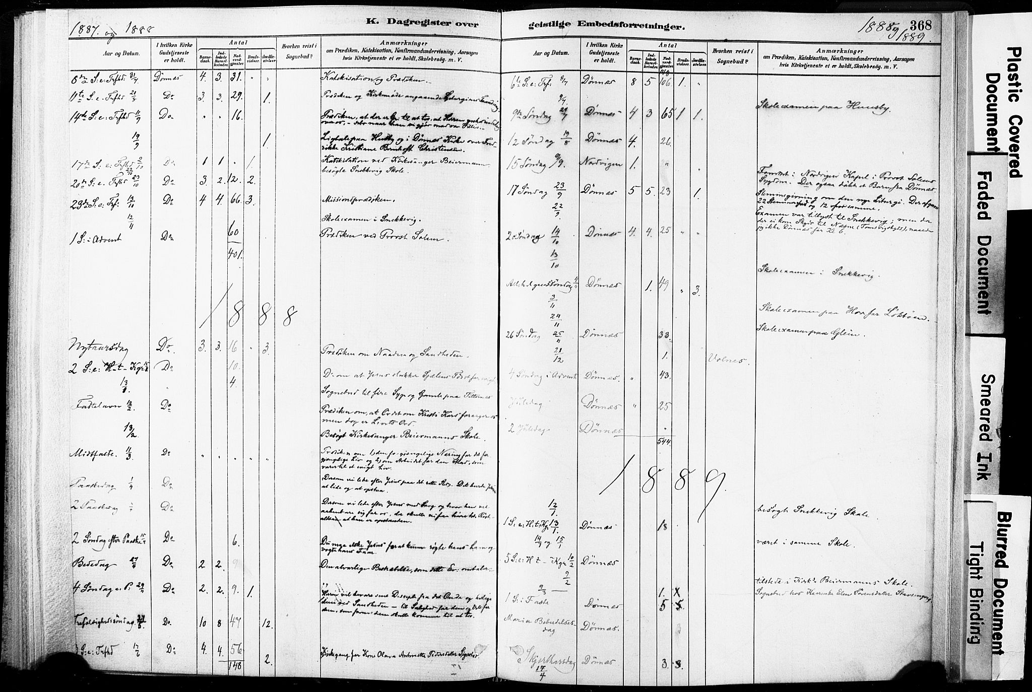 Ministerialprotokoller, klokkerbøker og fødselsregistre - Nordland, AV/SAT-A-1459/835/L0526: Parish register (official) no. 835A03II, 1881-1910, p. 368