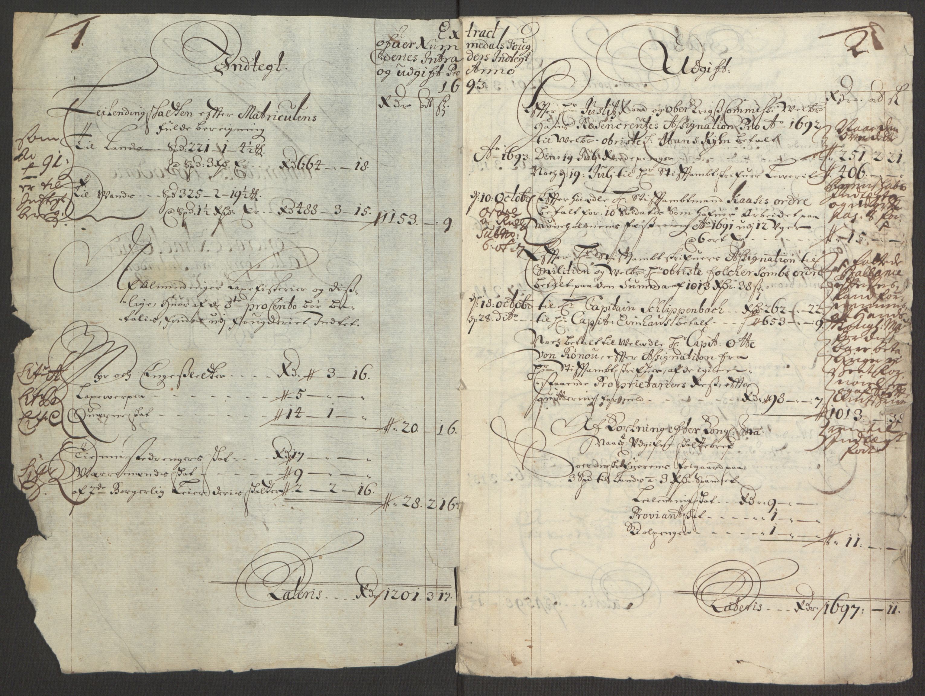Rentekammeret inntil 1814, Reviderte regnskaper, Fogderegnskap, RA/EA-4092/R64/L4424: Fogderegnskap Namdal, 1692-1695, p. 230