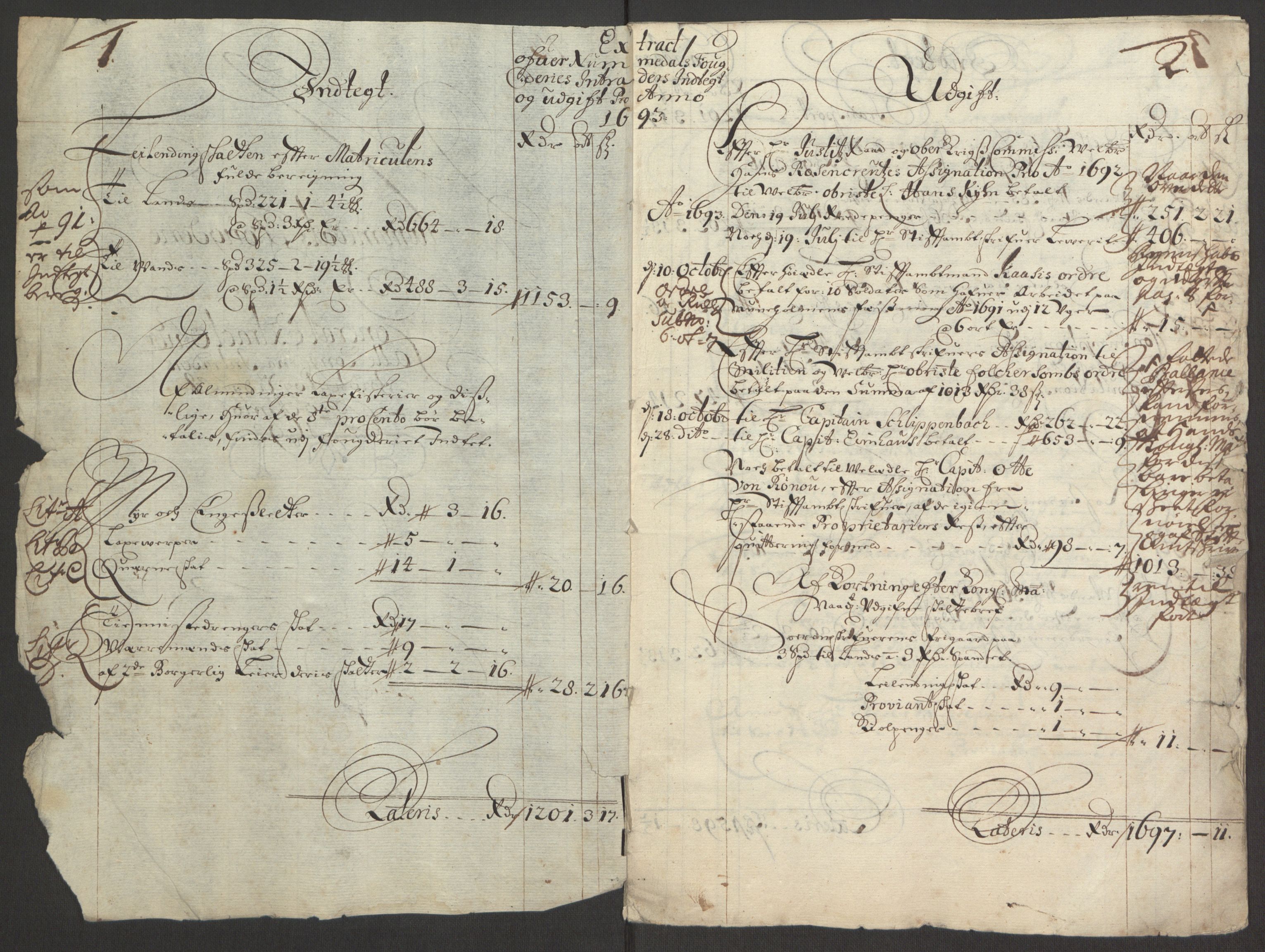 Rentekammeret inntil 1814, Reviderte regnskaper, Fogderegnskap, AV/RA-EA-4092/R64/L4424: Fogderegnskap Namdal, 1692-1695, p. 230