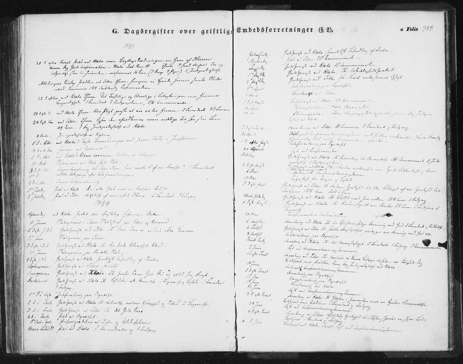 Ministerialprotokoller, klokkerbøker og fødselsregistre - Sør-Trøndelag, SAT/A-1456/618/L0441: Parish register (official) no. 618A05, 1843-1862, p. 383