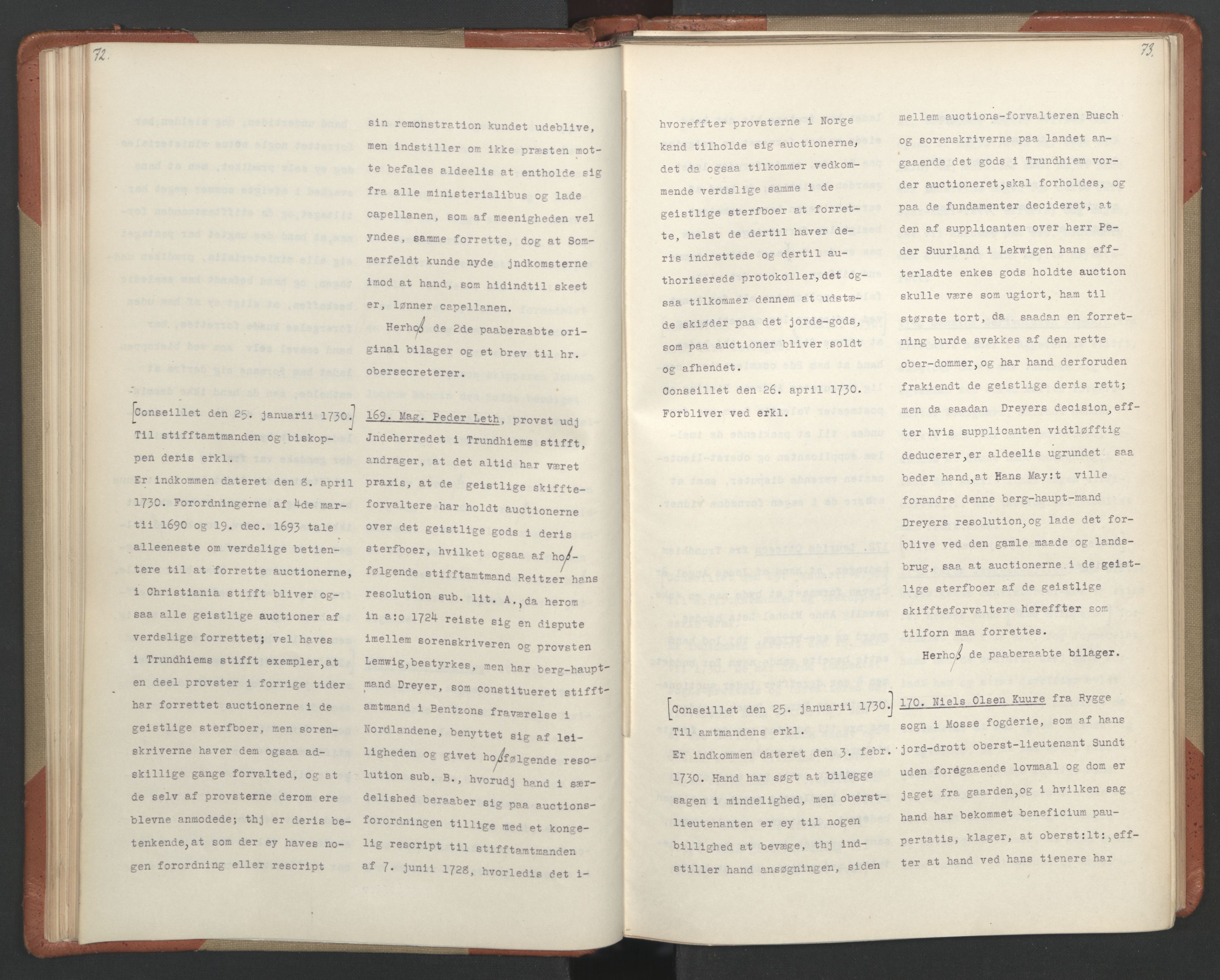 Avskriftsamlingen, AV/RA-EA-4022/F/Fa/L0093: Supplikker, 1730, p. 41