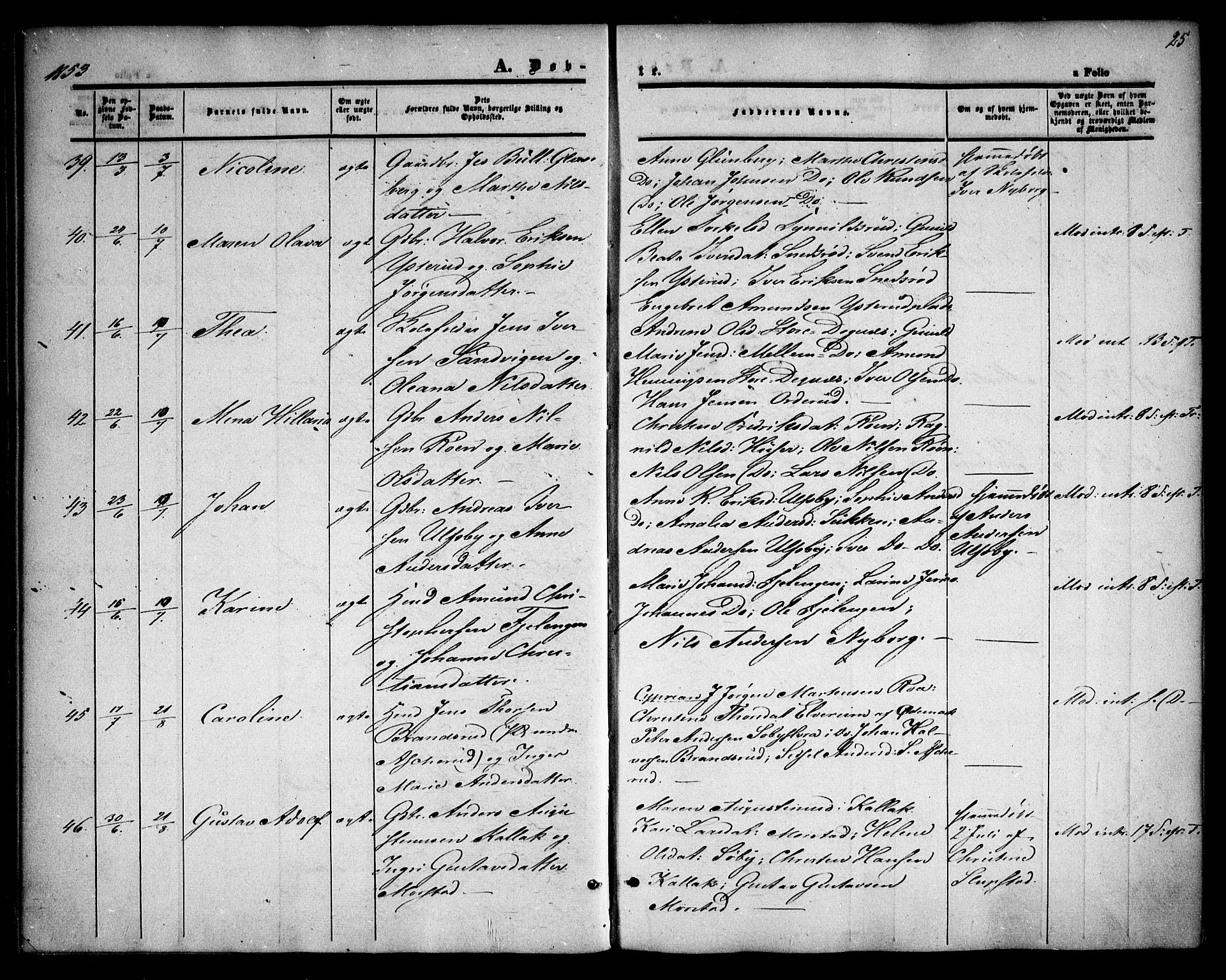 Rødenes prestekontor Kirkebøker, AV/SAO-A-2005/F/Fa/L0006: Parish register (official) no. I 6, 1850-1859, p. 25