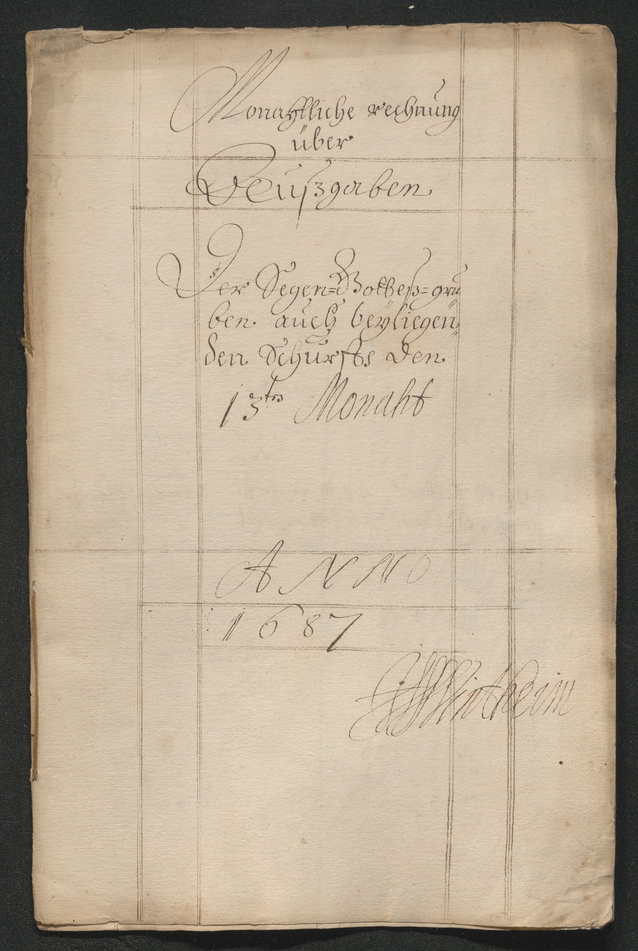 Kongsberg Sølvverk 1623-1816, SAKO/EA-3135/001/D/Dc/Dcd/L0063: Utgiftsregnskap for gruver m.m. , 1687, p. 432
