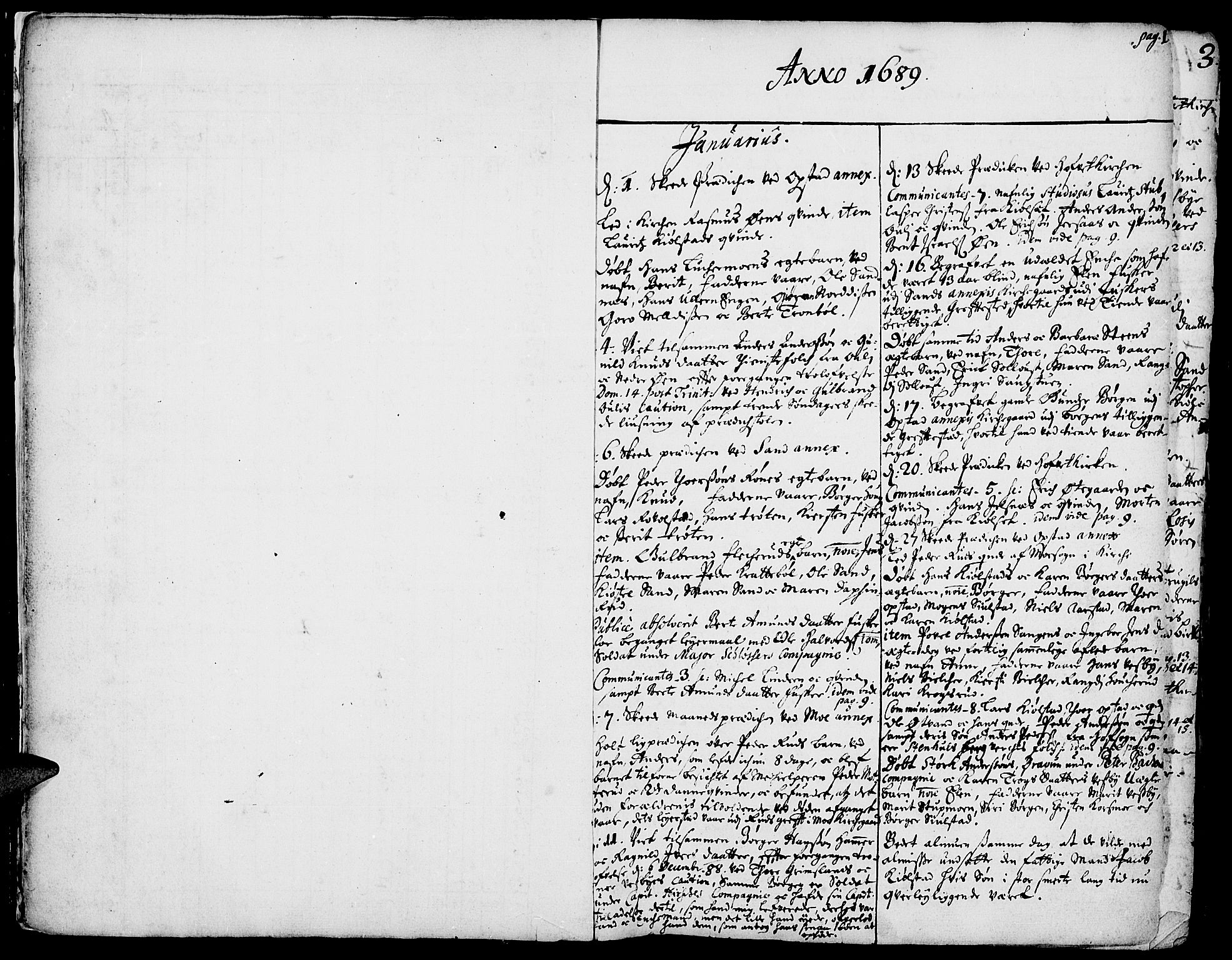 Strøm-Odalen prestekontor, SAH/PREST-028/H/Ha/Haa/L0001: Parish register (official) no. 1, 1689-1715, p. 0-1