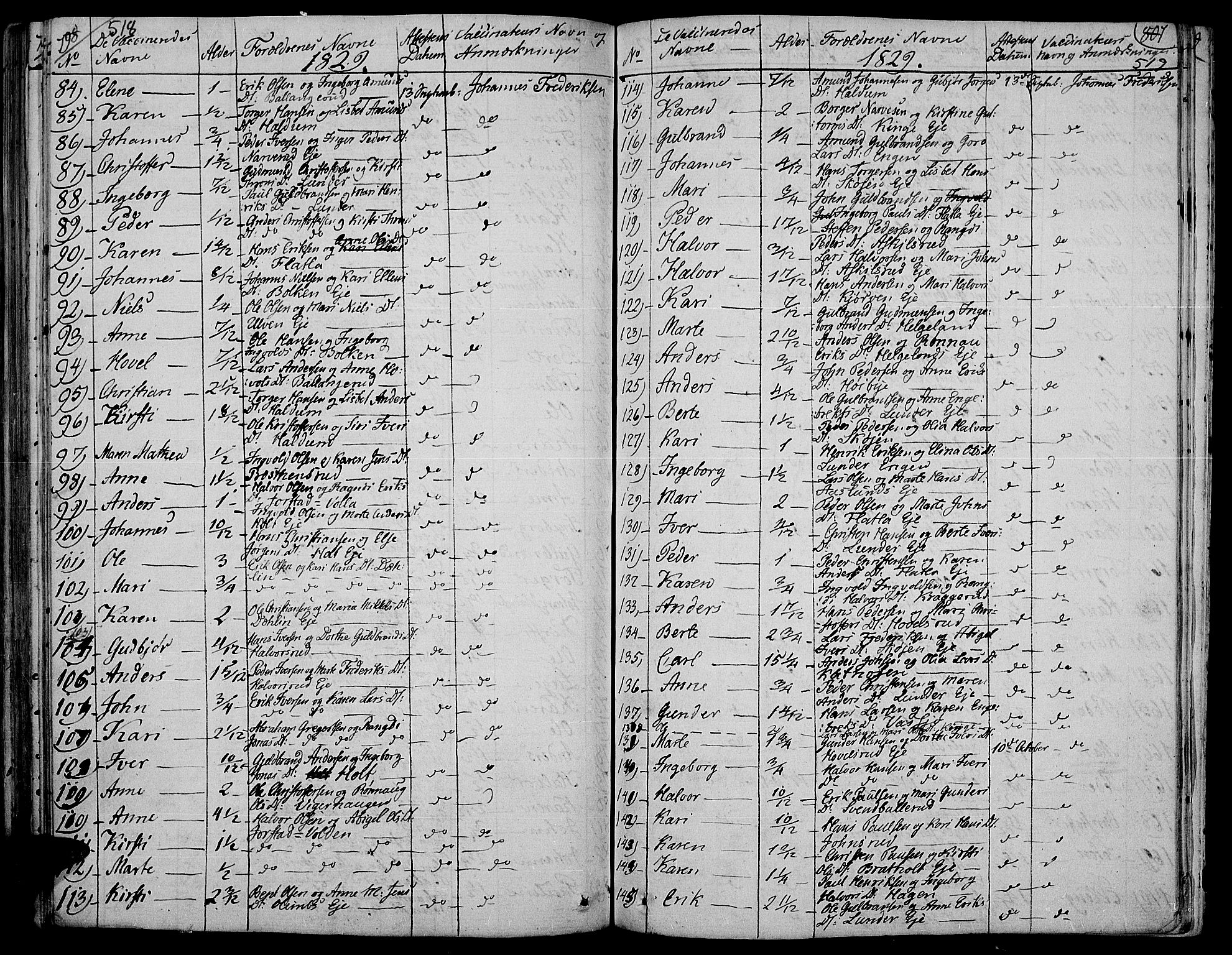 Jevnaker prestekontor, AV/SAH-PREST-116/H/Ha/Haa/L0004: Parish register (official) no. 4, 1800-1861, p. 518-519