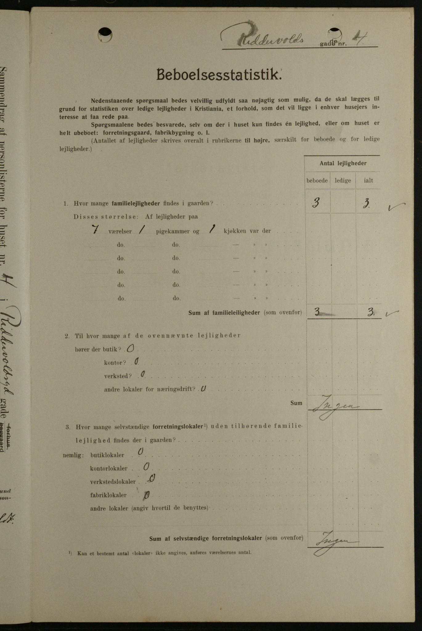 OBA, Municipal Census 1908 for Kristiania, 1908, p. 74623