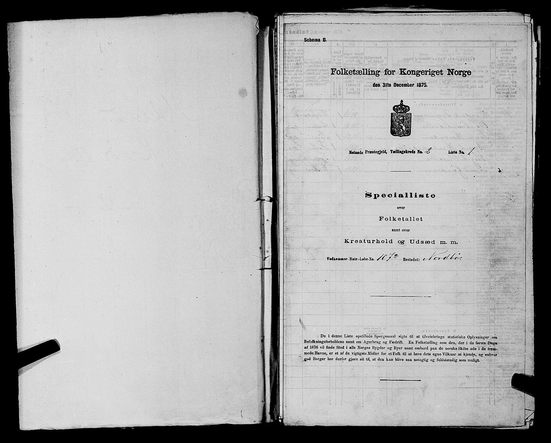 SAKO, 1875 census for 0831P Moland, 1875, p. 140