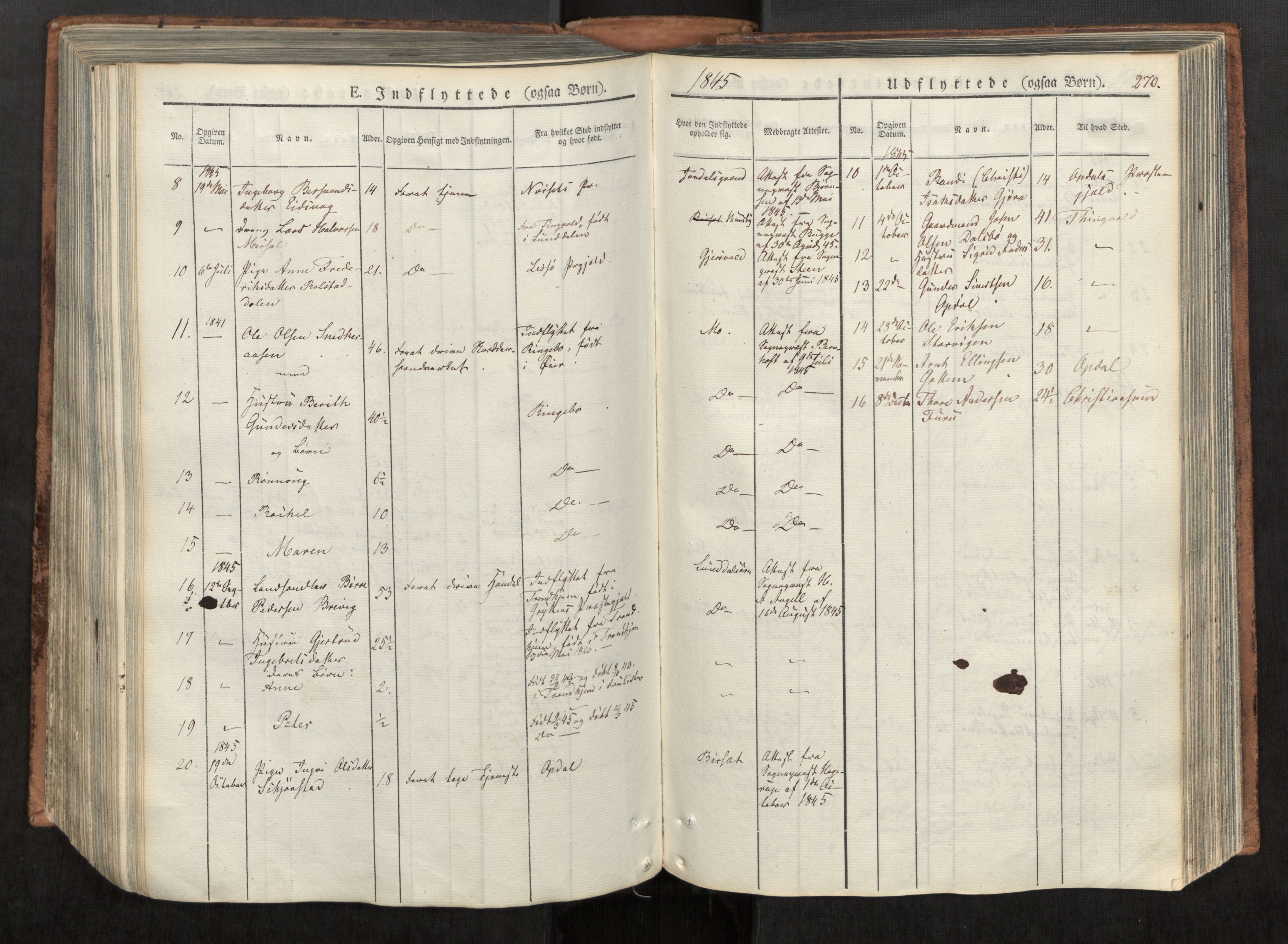 Ministerialprotokoller, klokkerbøker og fødselsregistre - Møre og Romsdal, AV/SAT-A-1454/590/L1012: Parish register (official) no. 590A04, 1832-1846, p. 270