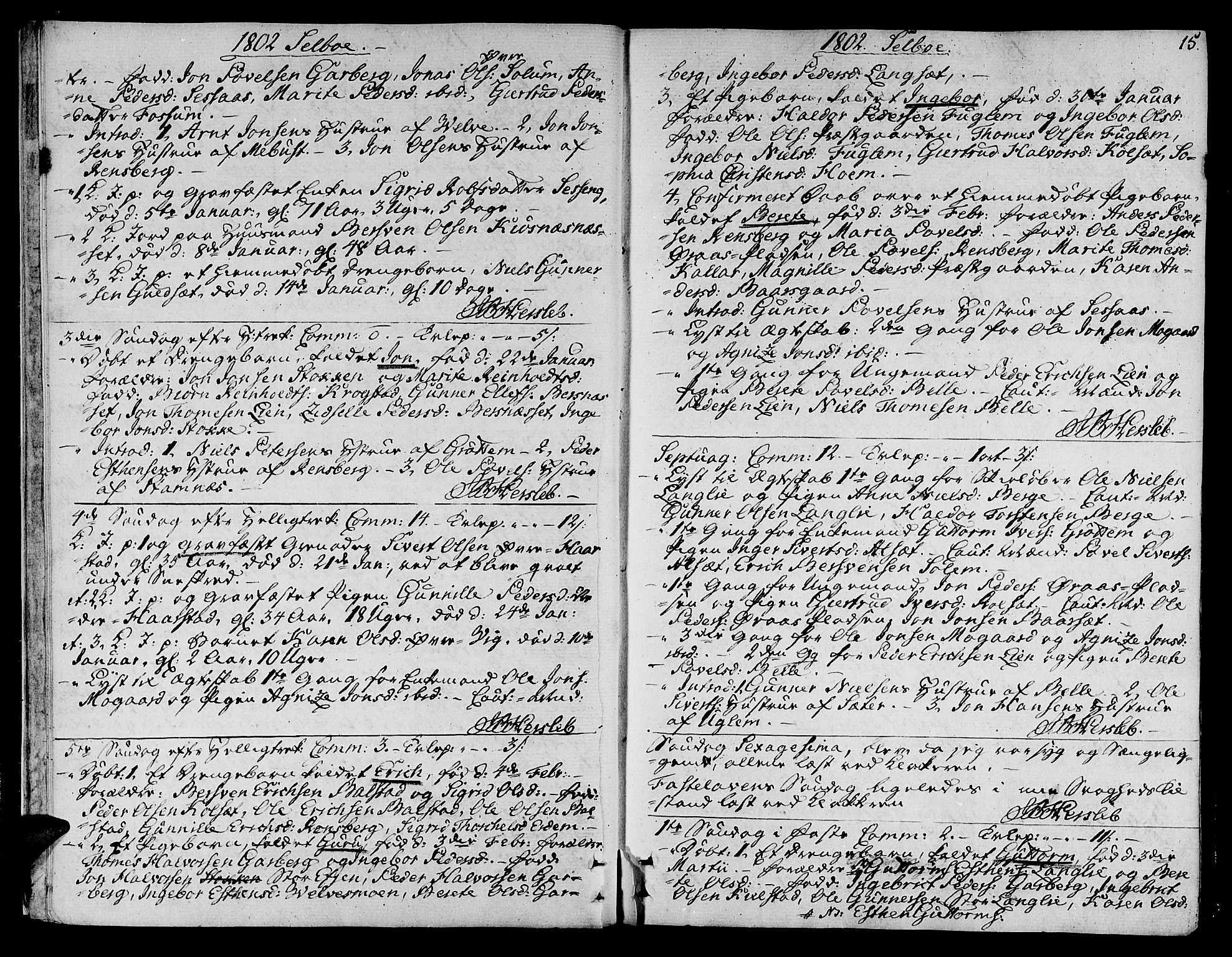 Ministerialprotokoller, klokkerbøker og fødselsregistre - Sør-Trøndelag, SAT/A-1456/695/L1140: Parish register (official) no. 695A03, 1801-1815, p. 15