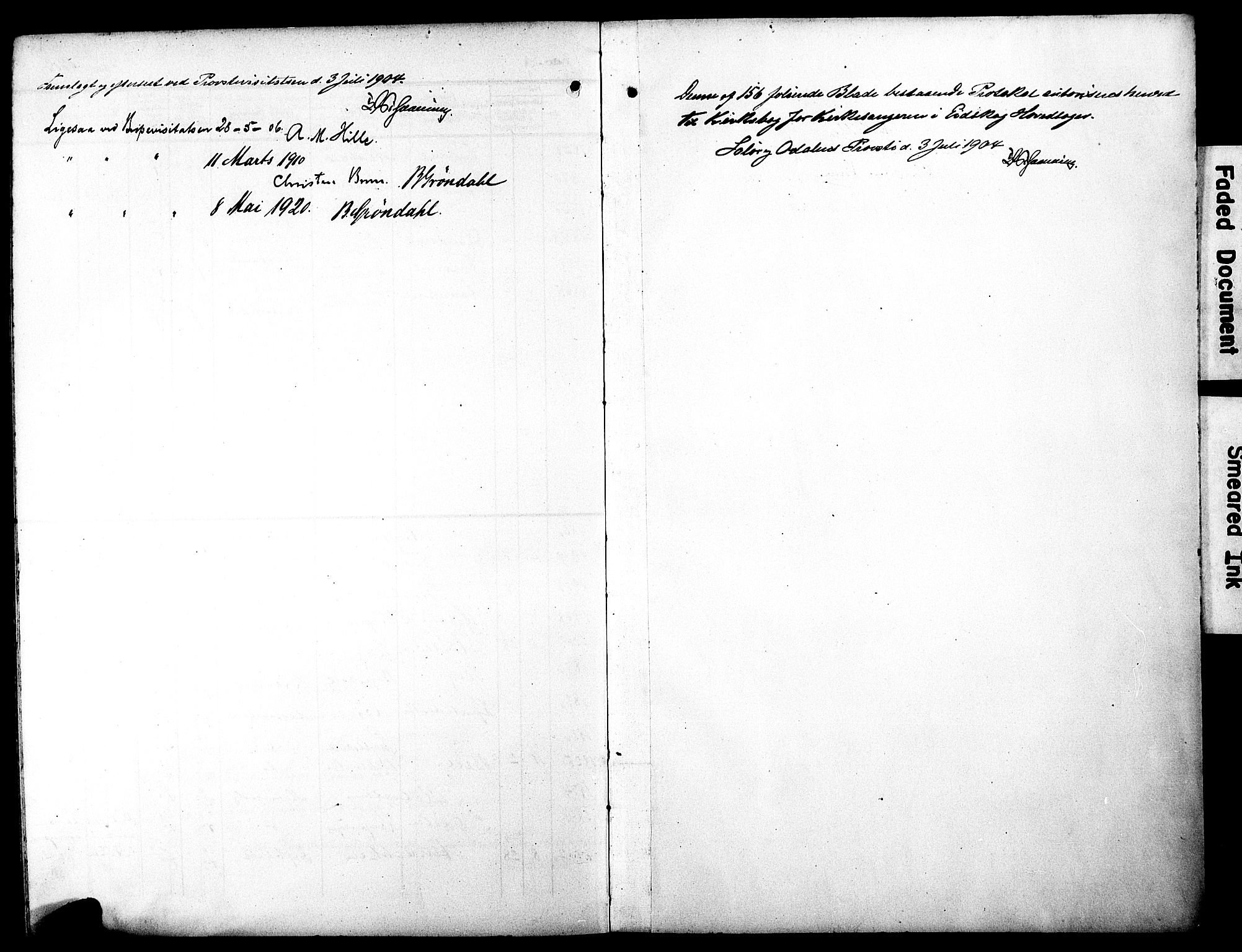 Eidskog prestekontor, SAH/PREST-026/H/Ha/Hab/L0003: Parish register (copy) no. 3, 1904-1919