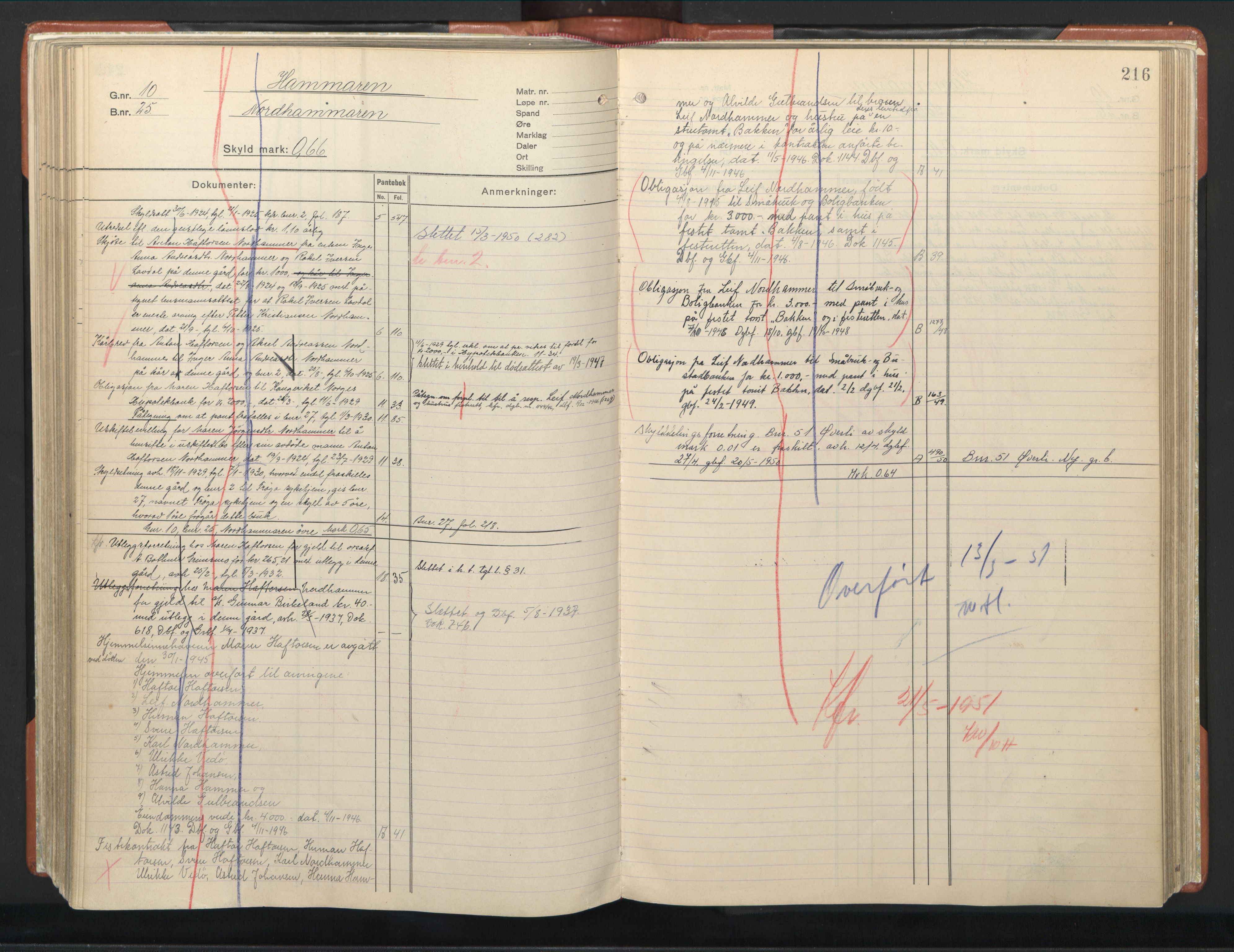 Hitra sorenskriveri, AV/SAT-A-0018/2/2A/L0002: Mortgage register no. 2, p. 216