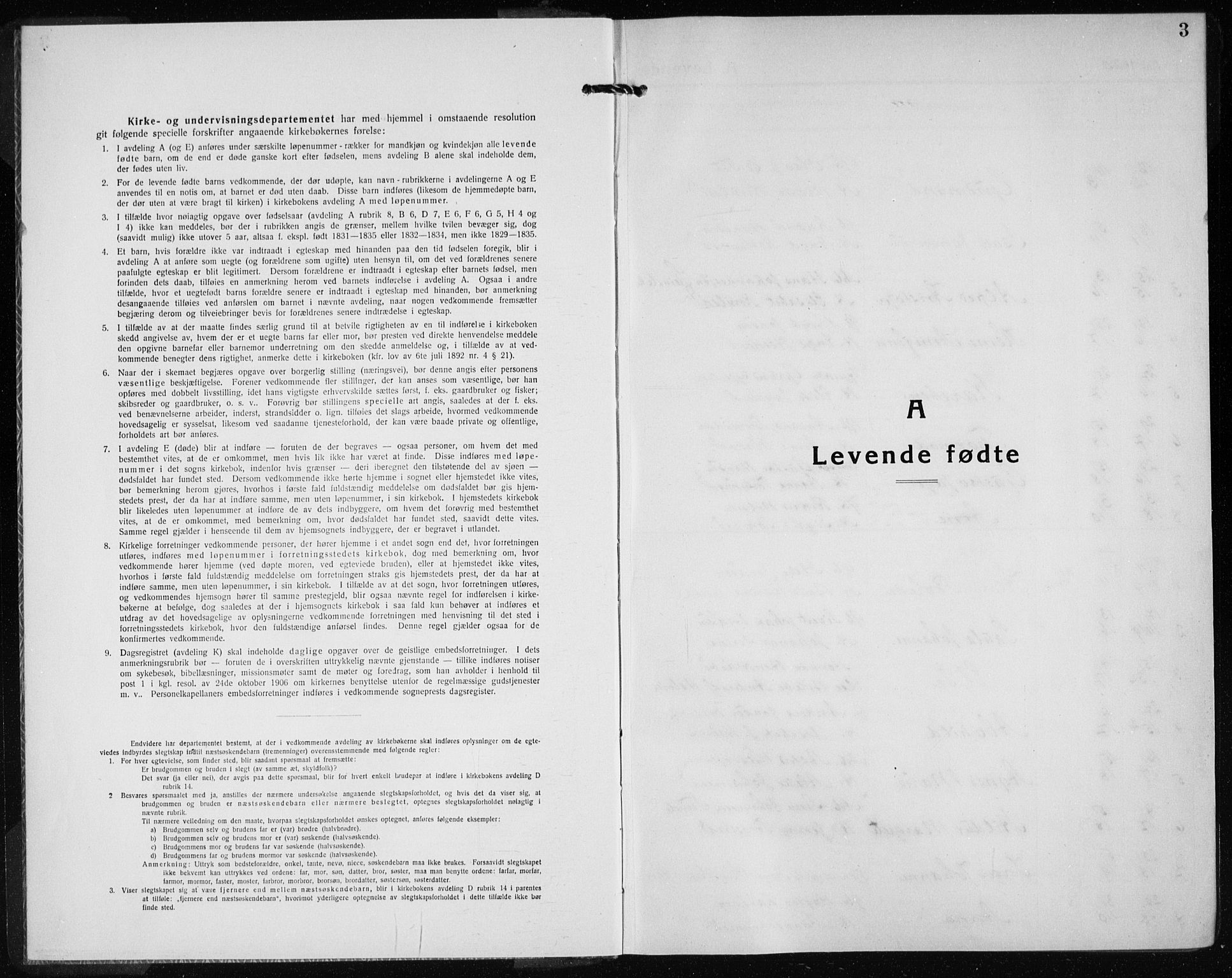 Kvinnherad sokneprestembete, SAB/A-76401/H/Haa: Parish register (official) no. G  1, 1920-1927, p. 3