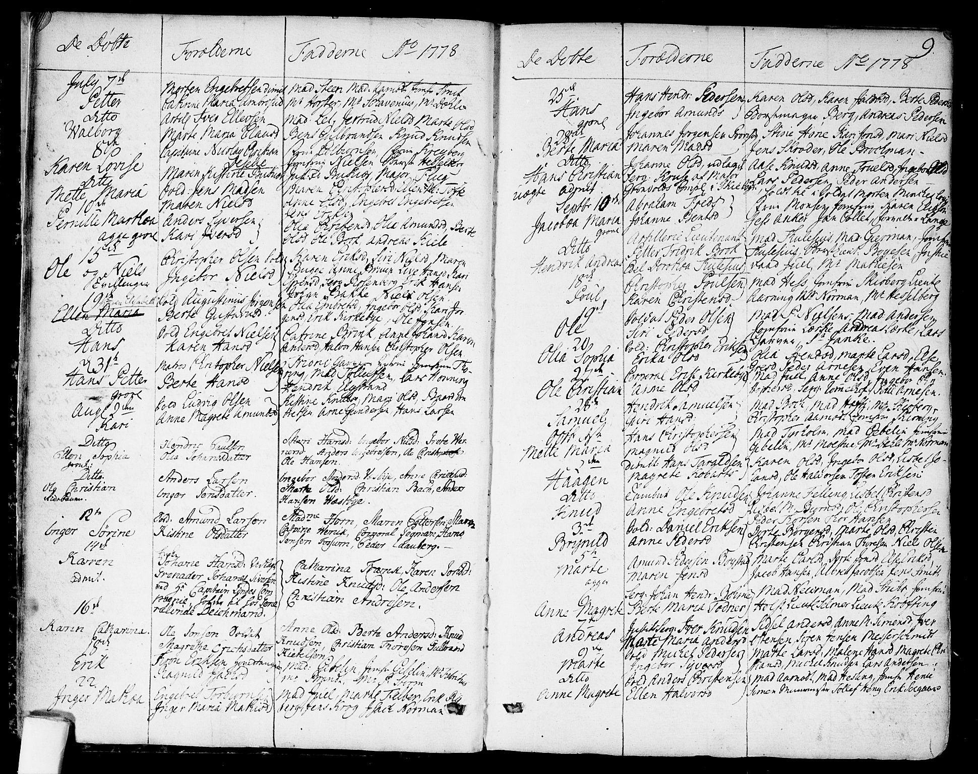 Garnisonsmenigheten Kirkebøker, AV/SAO-A-10846/F/Fa/L0003: Parish register (official) no. 3, 1777-1809, p. 9