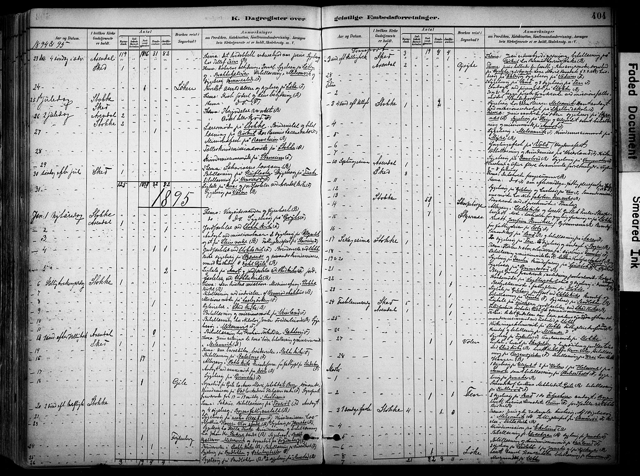 Stokke kirkebøker, SAKO/A-320/F/Fa/L0010: Parish register (official) no. I 10, 1884-1903, p. 404