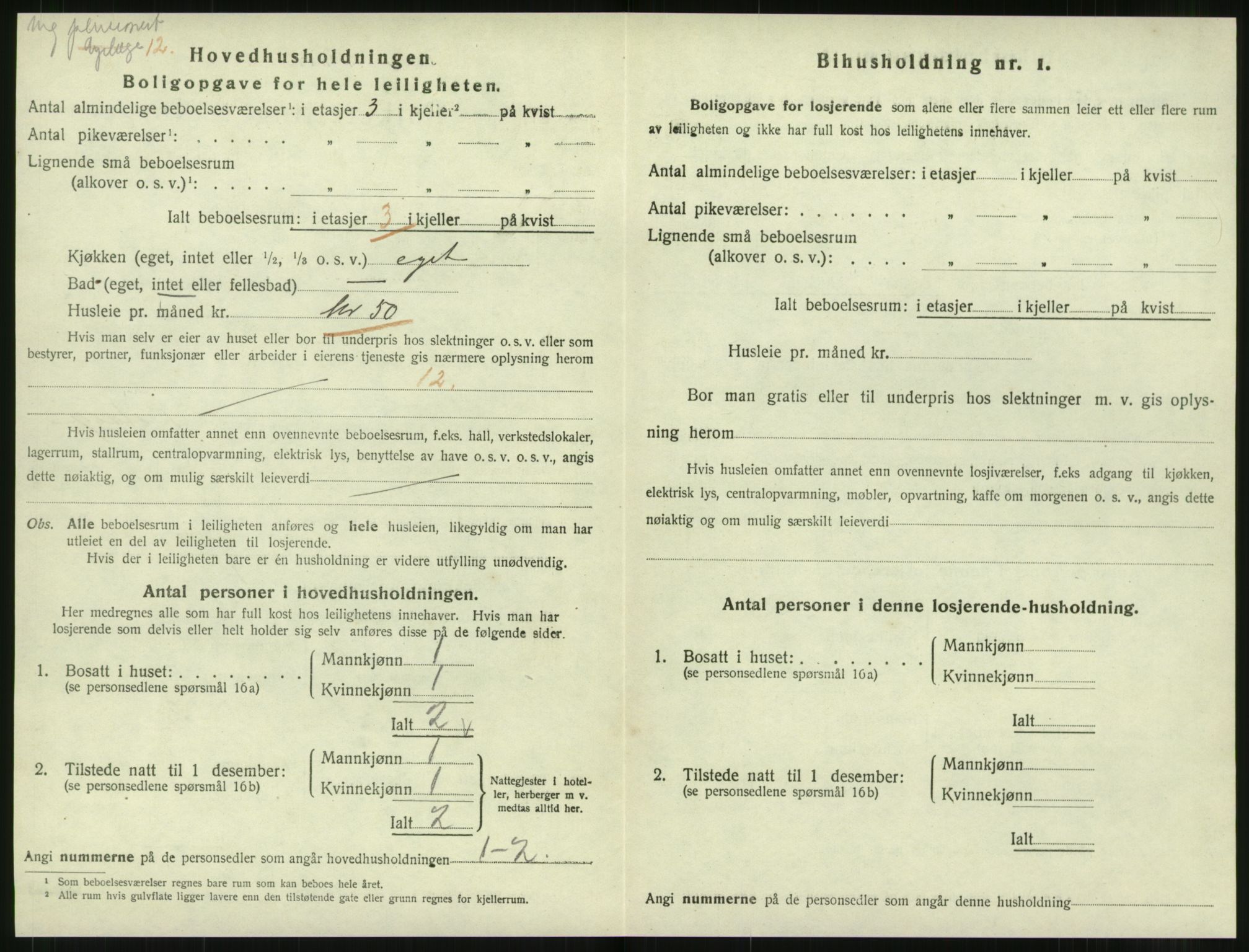 SAT, 1920 census for Levanger town, 1920, p. 1009