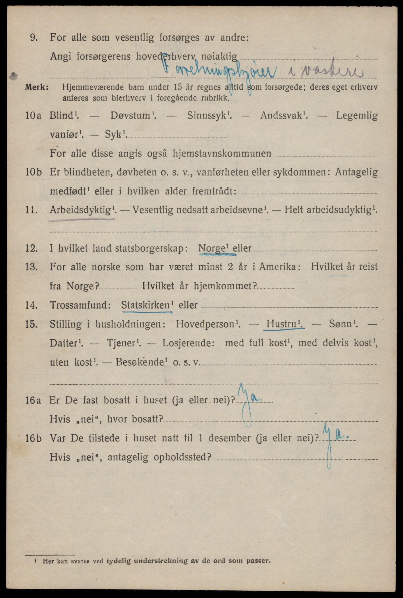 SAT, 1920 census for Trondheim, 1920, p. 141267