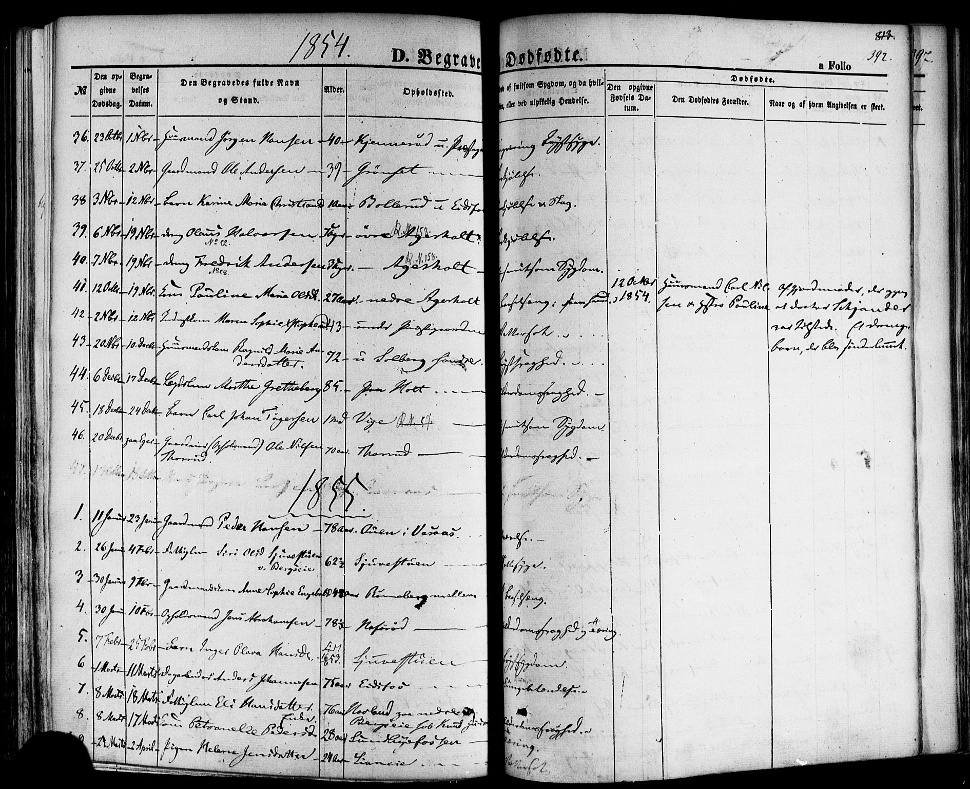 Hof kirkebøker, AV/SAKO-A-64/F/Fa/L0006: Parish register (official) no. I 6, 1851-1877, p. 392