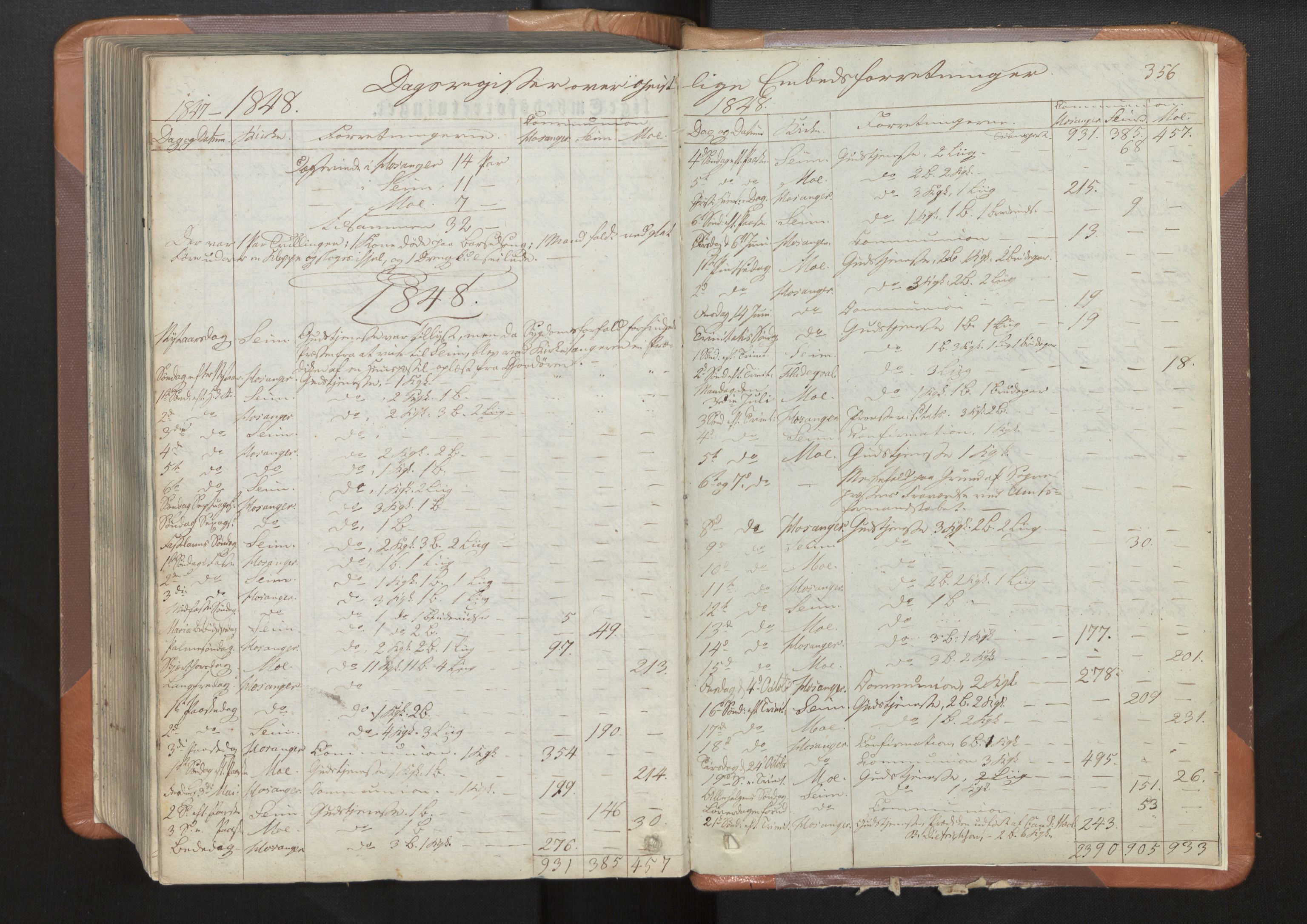 Hosanger sokneprestembete, AV/SAB-A-75801/H/Haa: Parish register (official) no. A 7, 1835-1848, p. 356