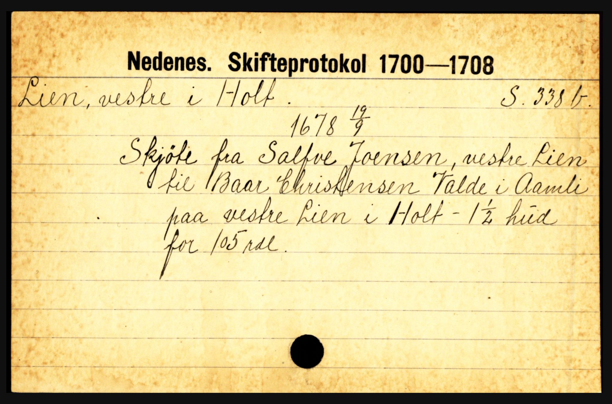 Nedenes sorenskriveri før 1824, AV/SAK-1221-0007/H, p. 17383