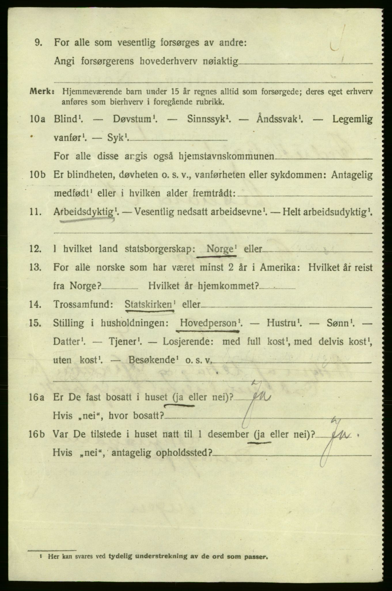 SAO, 1920 census for Fredrikshald, 1920, p. 9251