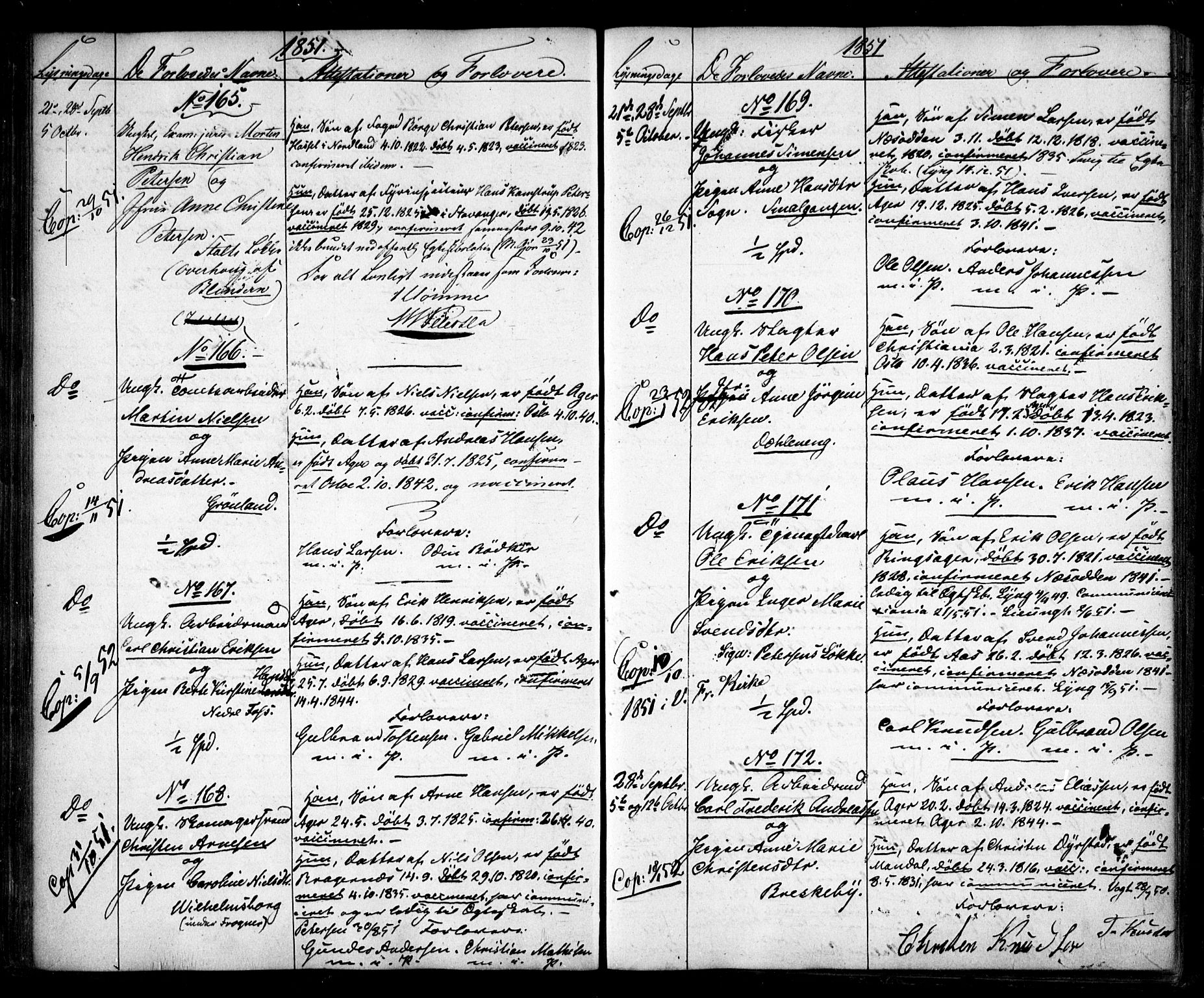 Aker prestekontor kirkebøker, SAO/A-10861/H/L0004: Banns register no. 4, 1848-1853