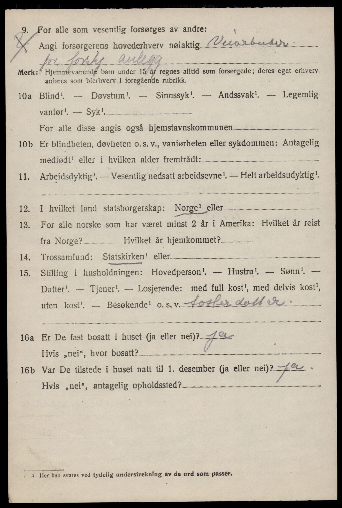 SAST, 1920 census for Bjerkreim, 1920, p. 2121