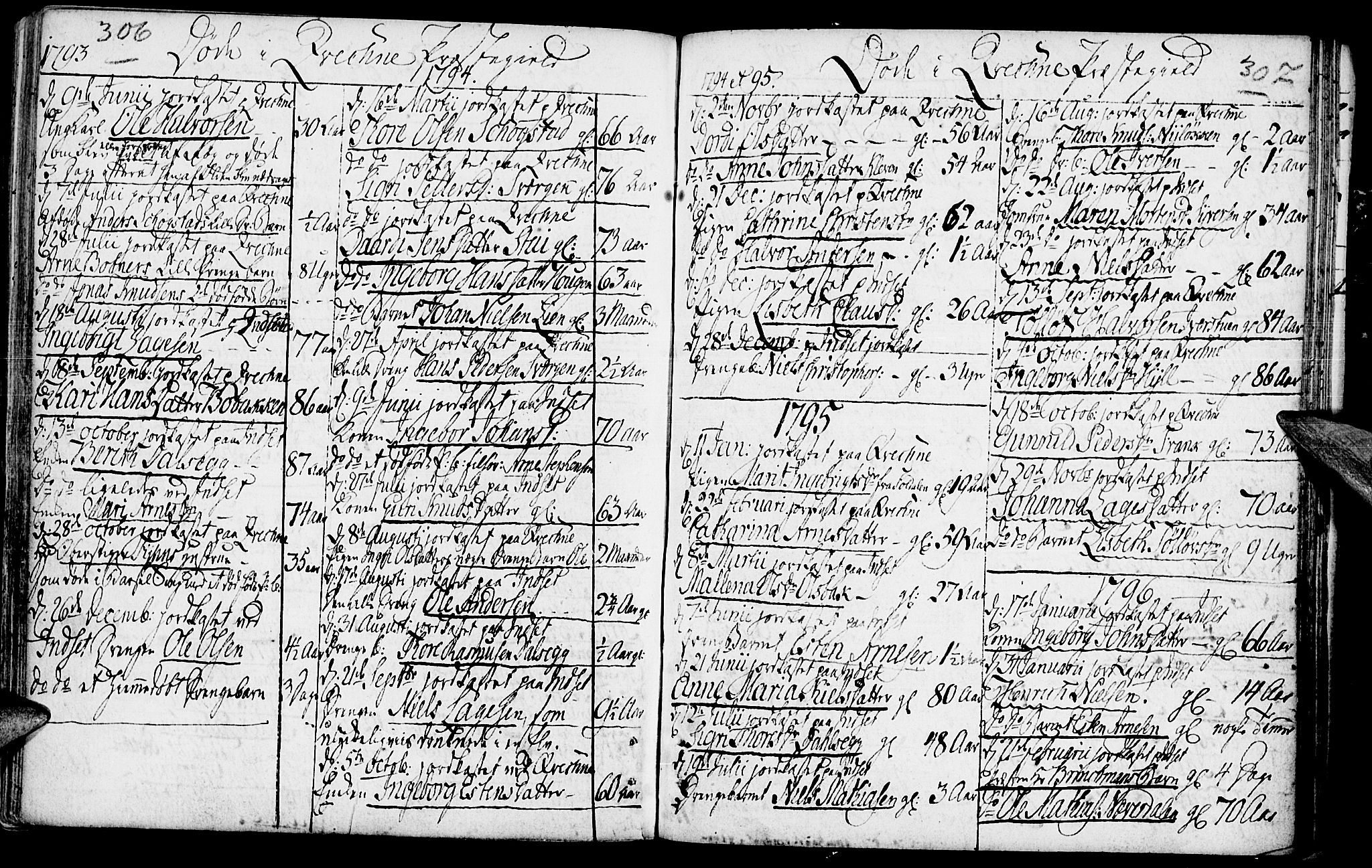 Kvikne prestekontor, SAH/PREST-064/H/Ha/Haa/L0003: Parish register (official) no. 3, 1785-1814, p. 306-307