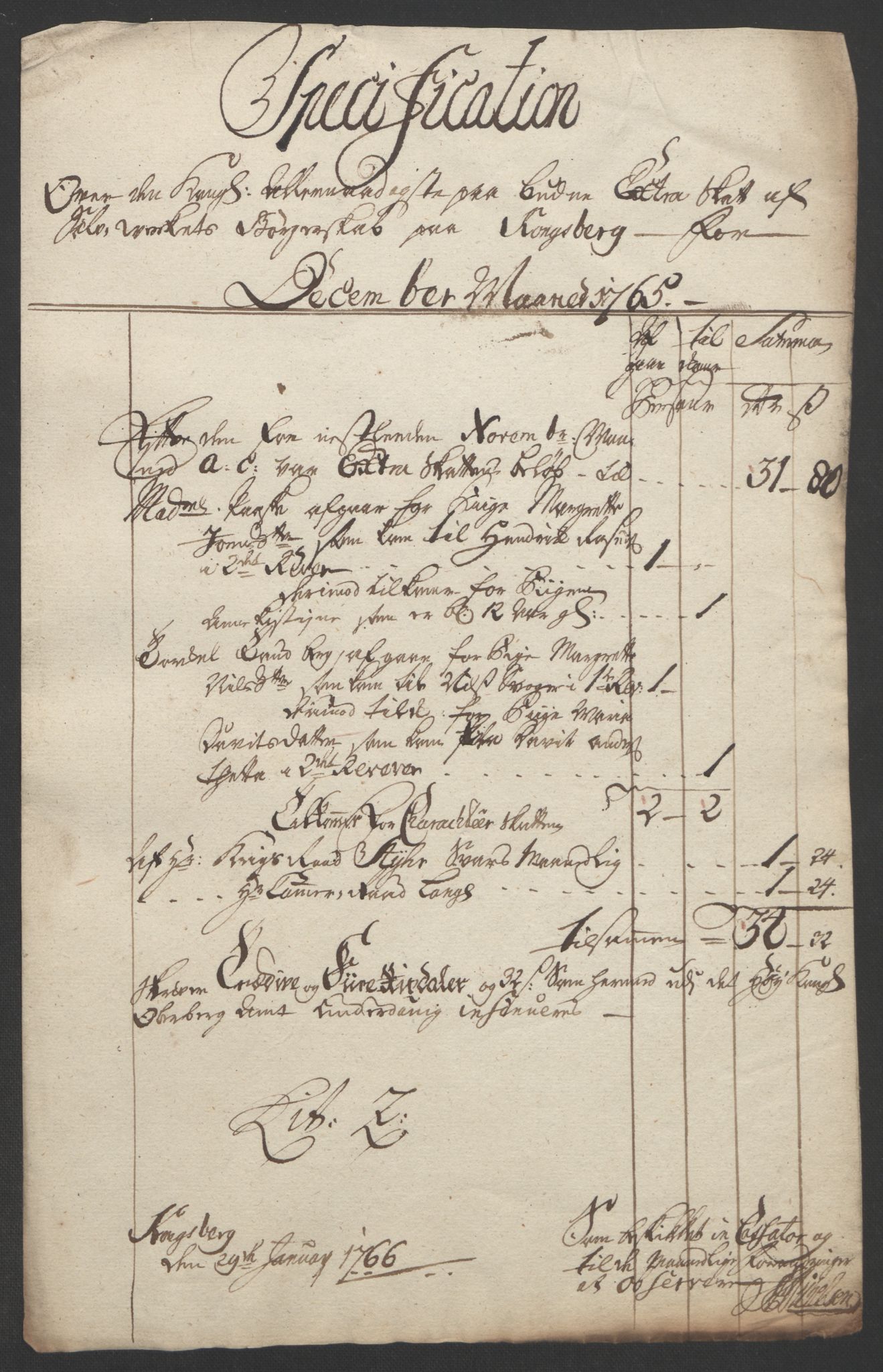 Rentekammeret inntil 1814, Reviderte regnskaper, Bergverksregnskaper, AV/RA-EA-3222/R/Rc/Rca/L0843: Ekstraskatt, 1762-1765, p. 1115