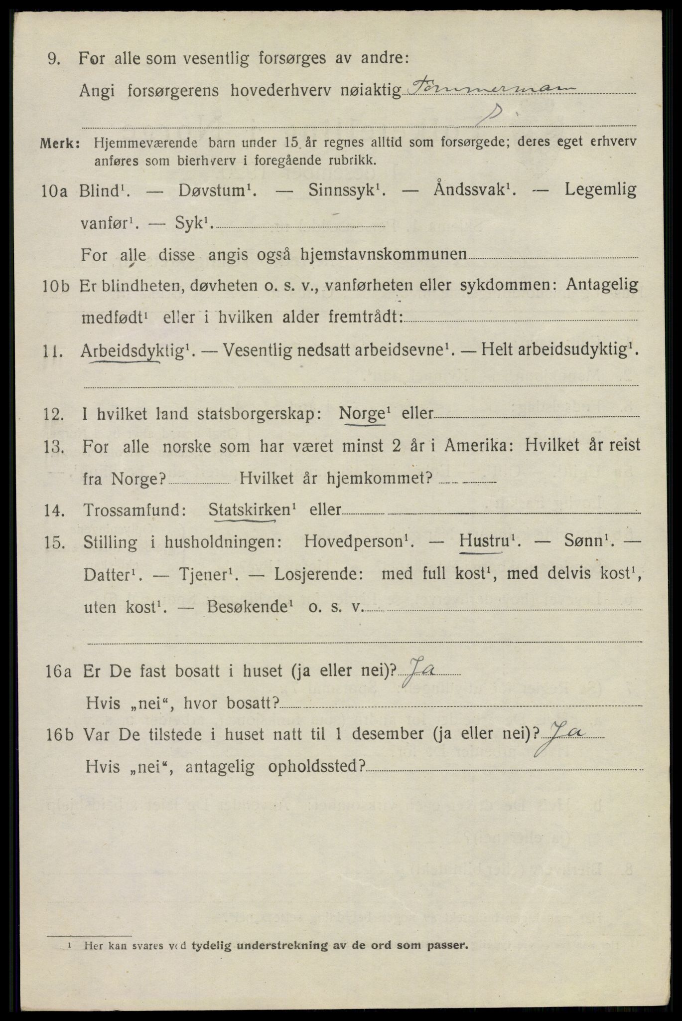 SAO, 1920 census for Ullensaker, 1920, p. 5534