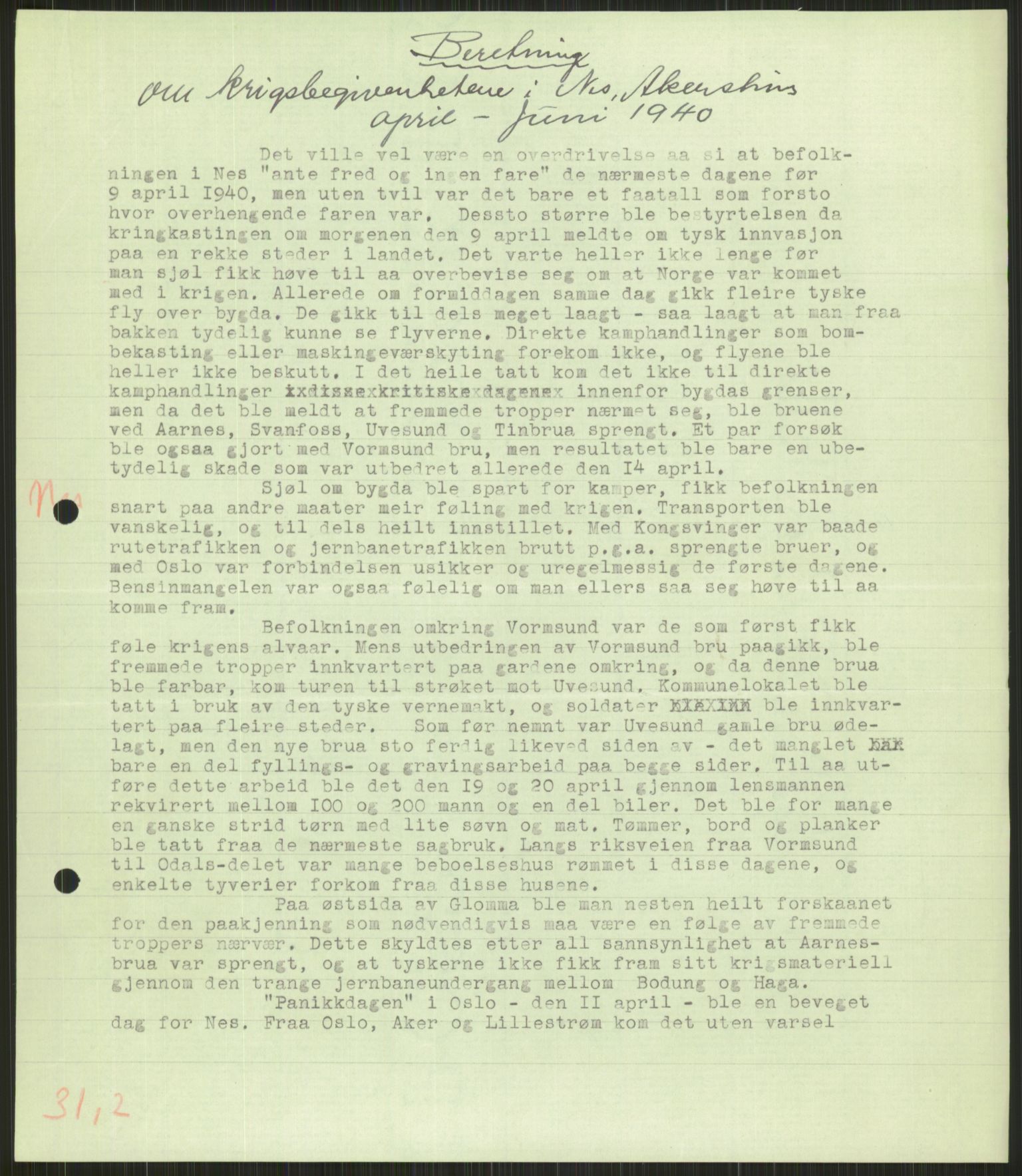 Forsvaret, Forsvarets krigshistoriske avdeling, RA/RAFA-2017/Y/Ya/L0013: II-C-11-31 - Fylkesmenn.  Rapporter om krigsbegivenhetene 1940., 1940, p. 789