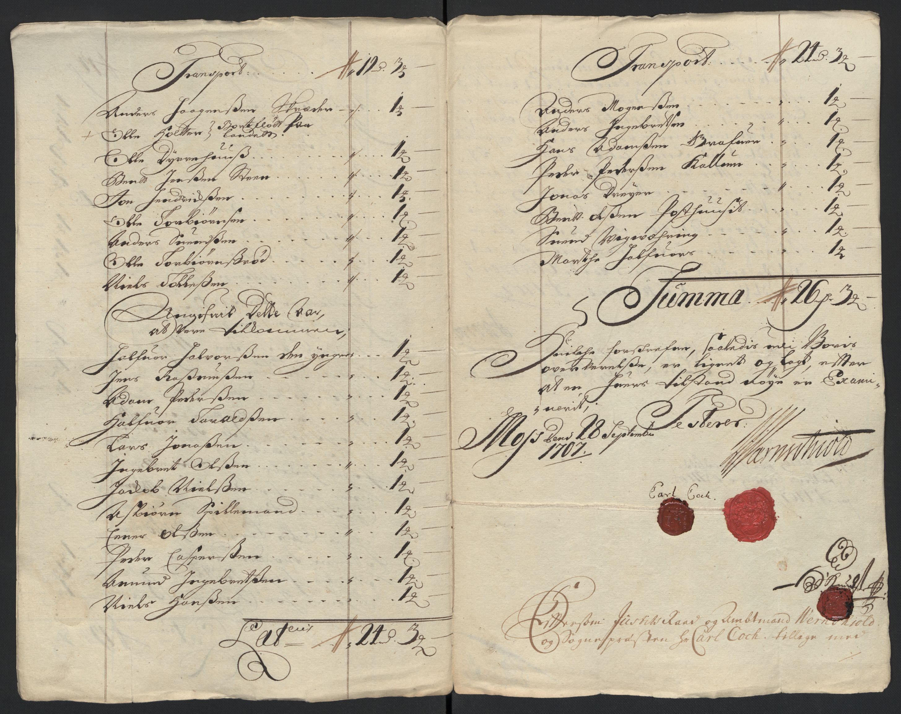 Rentekammeret inntil 1814, Reviderte regnskaper, Fogderegnskap, AV/RA-EA-4092/R04/L0134: Fogderegnskap Moss, Onsøy, Tune, Veme og Åbygge, 1707-1708, p. 73