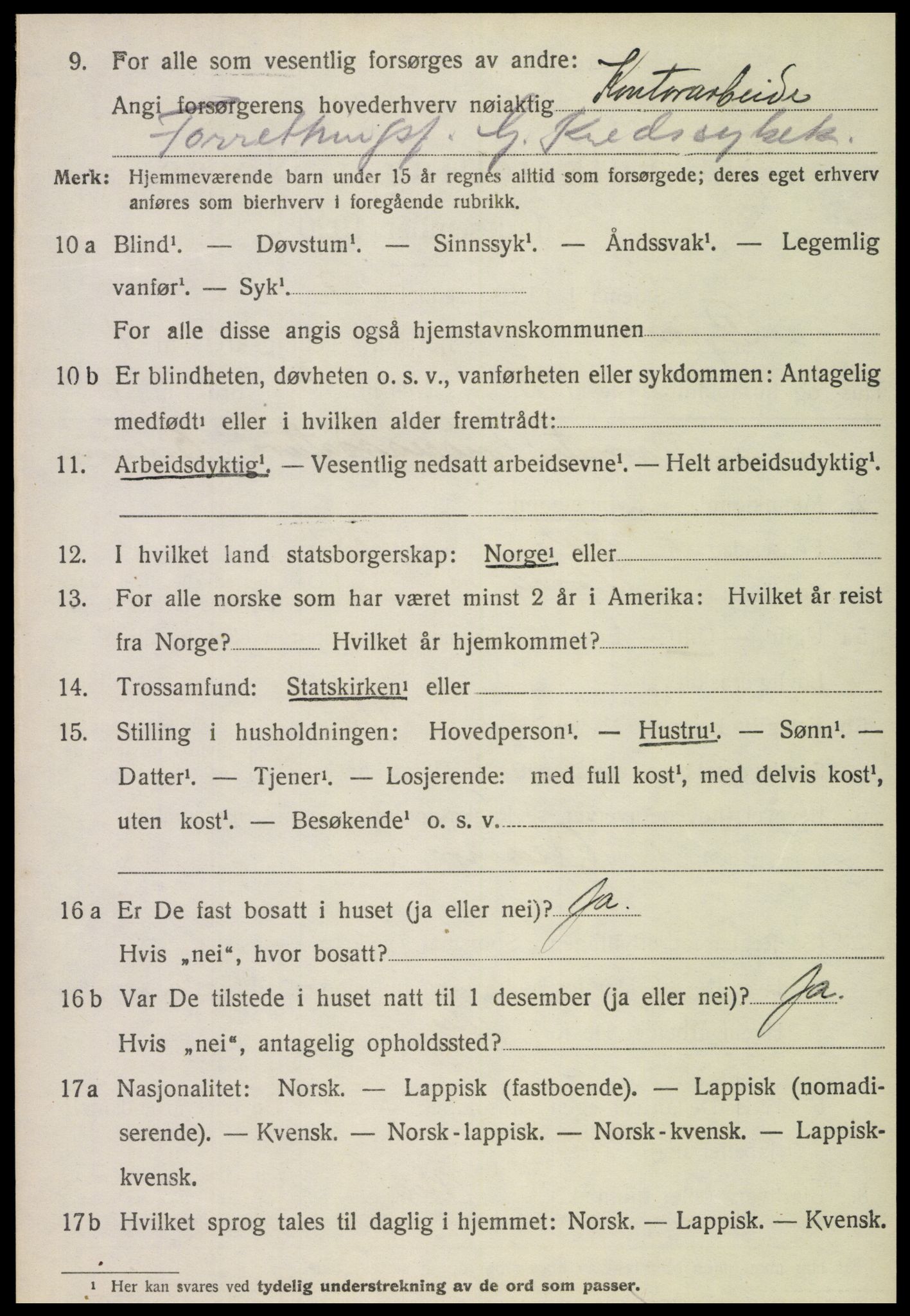 SAT, 1920 census for Grong, 1920, p. 1162